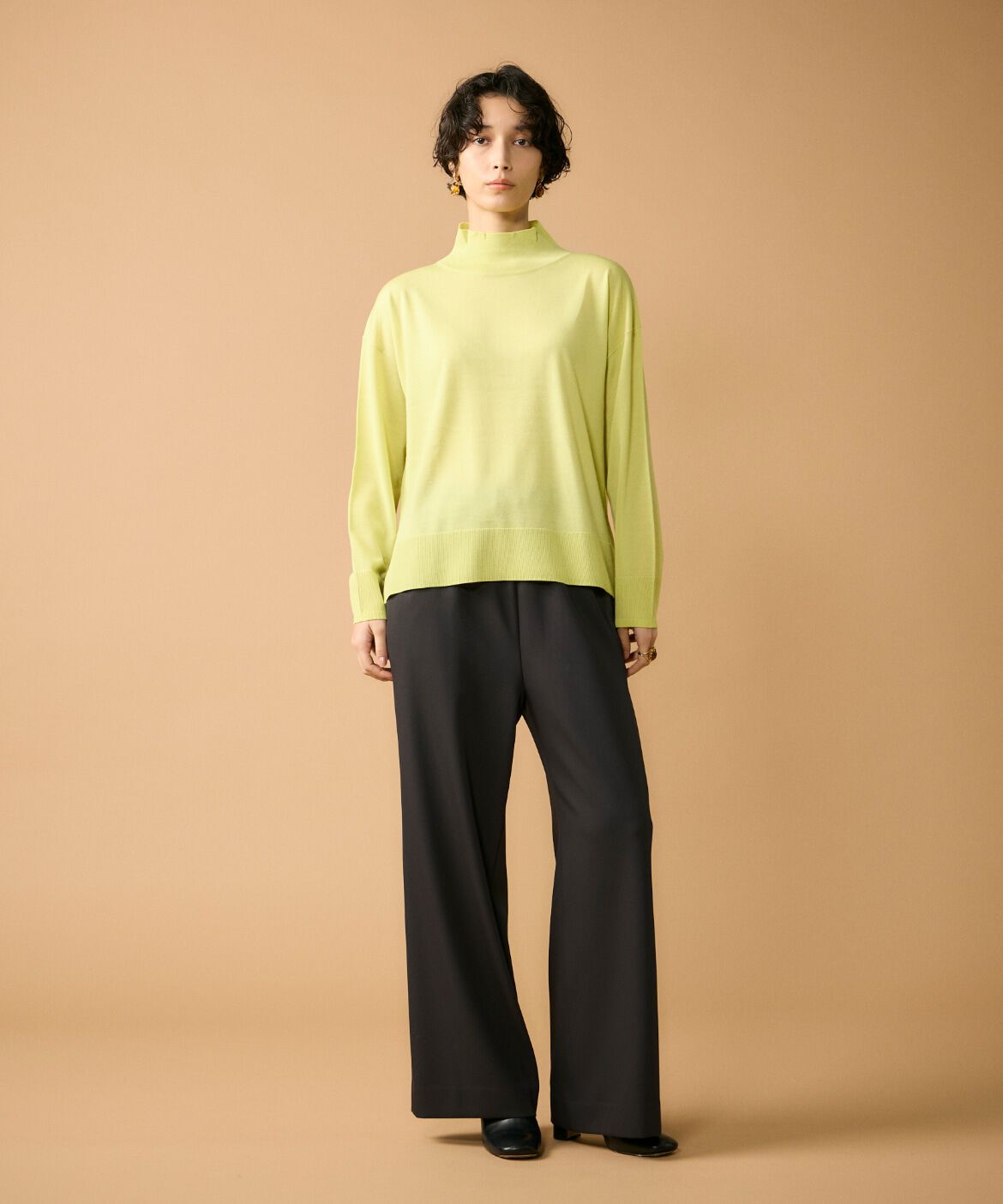 7-IDconcept.「《大きいサイズ》ハイネックボリュームプルオーバー」|ニット・セーター|