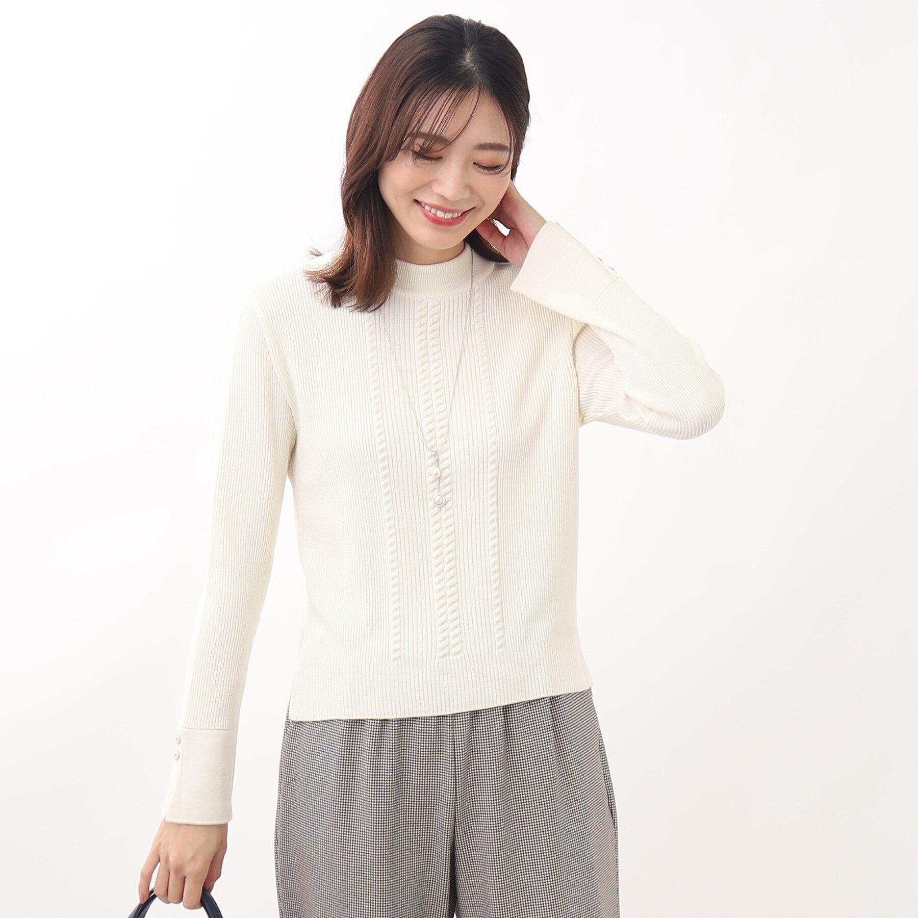 Reflect「【WEB限定カラーあり／洗える】プチハイネックリブニット」|ニット・セーター|