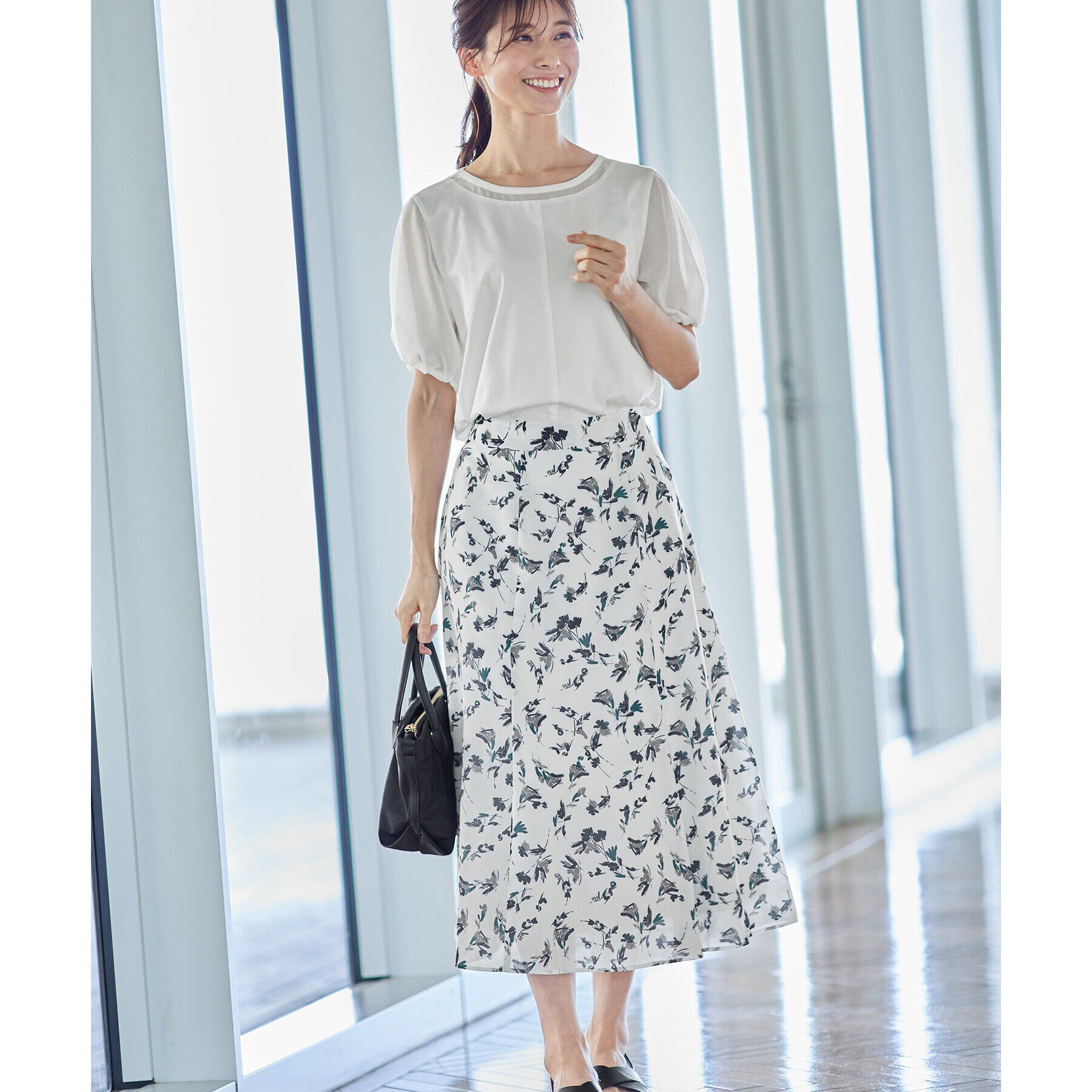 Reflect「【SALE／接触冷感／マシンウォッシュ可】シアースリーブカットソー」|Tシャツ・カットソー|