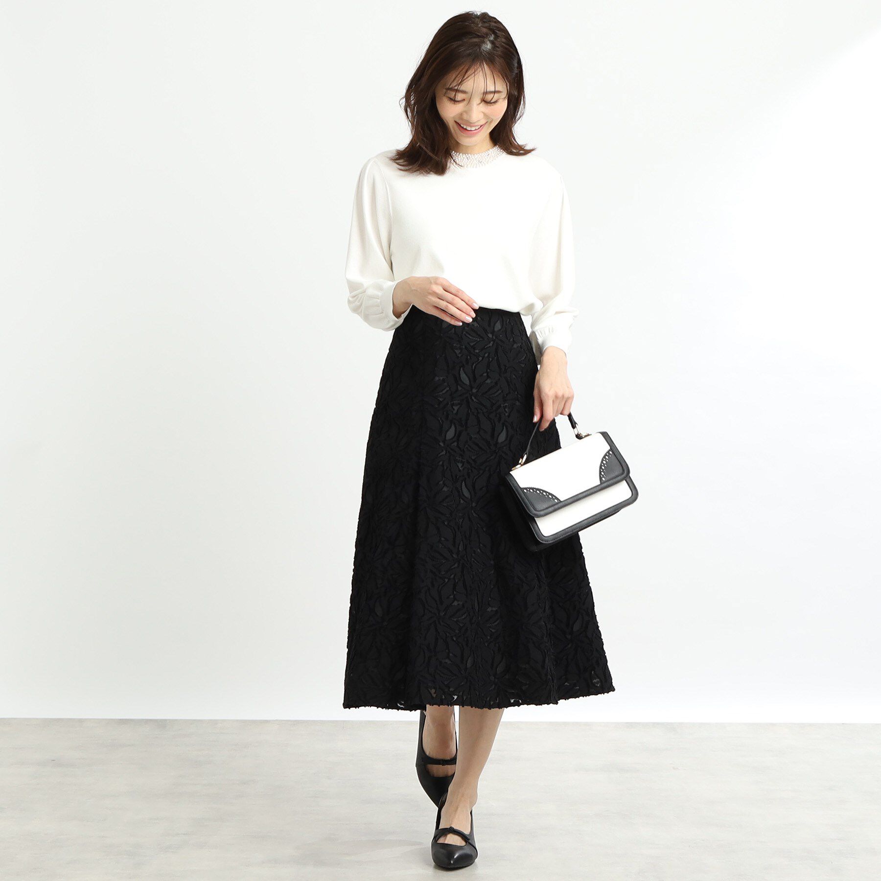 Reflect「【R‐QUALITY】パール調&times;クリスタルビジューニット」|ニット・セーター|