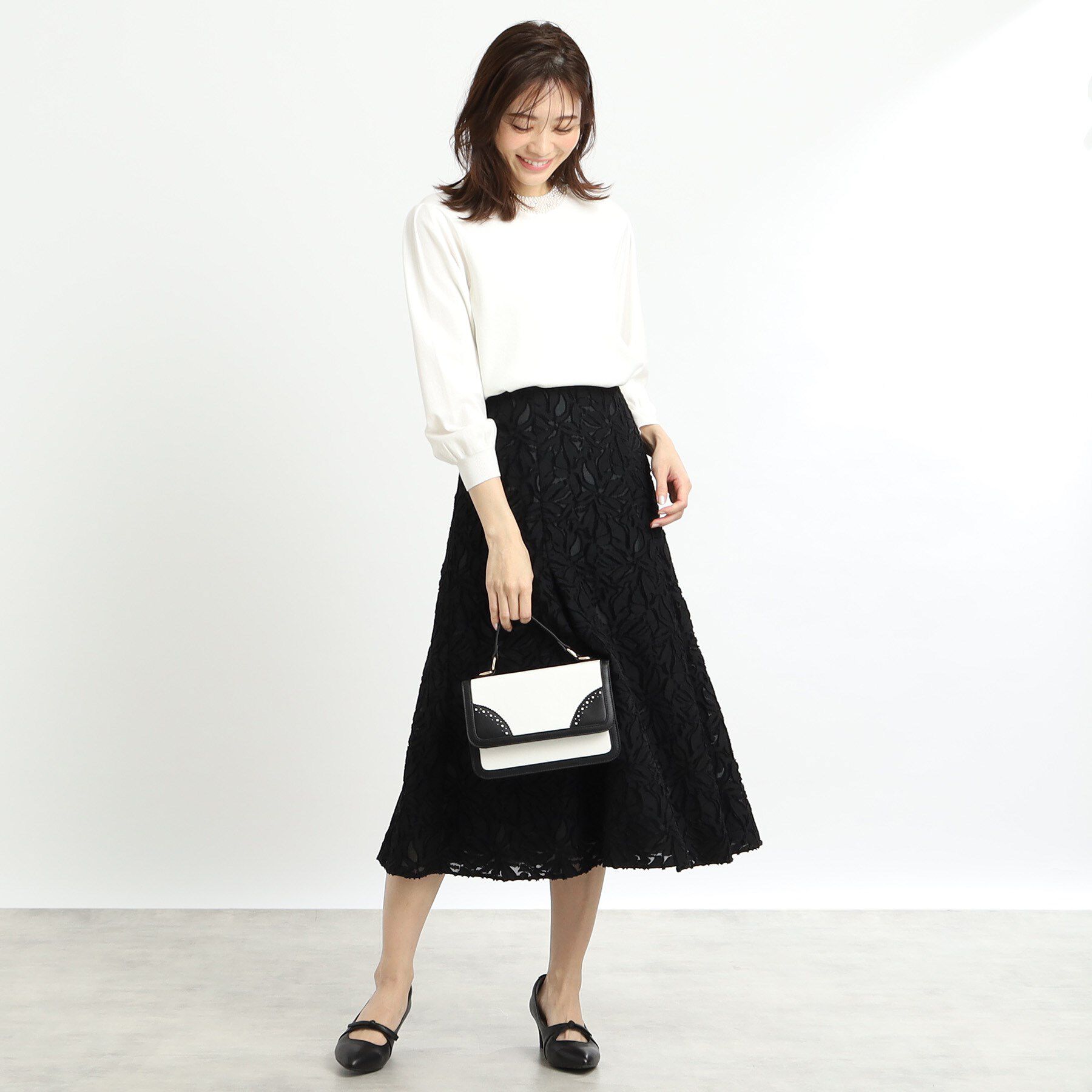 Reflect「【R‐QUALITY】パール調&times;クリスタルビジューニット」|ニット・セーター|