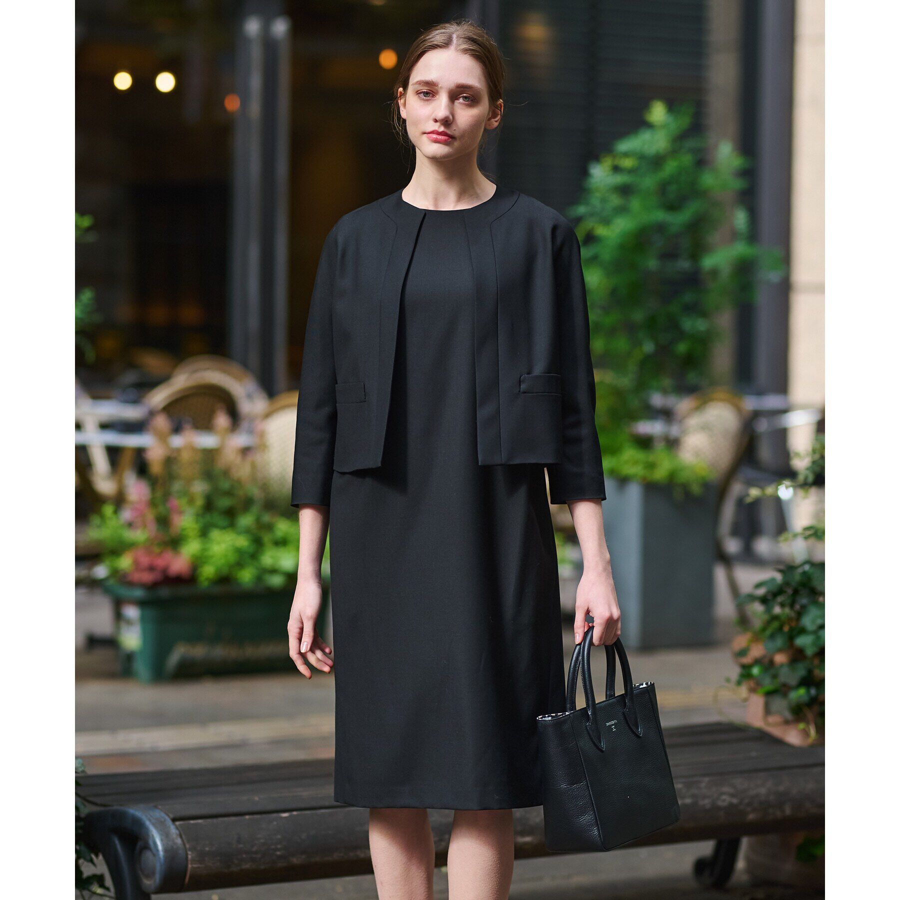 DRESSTERIOR「【セットアップ可】ブラックフォーマルワンピース」|ワンピース|ブラック(019)