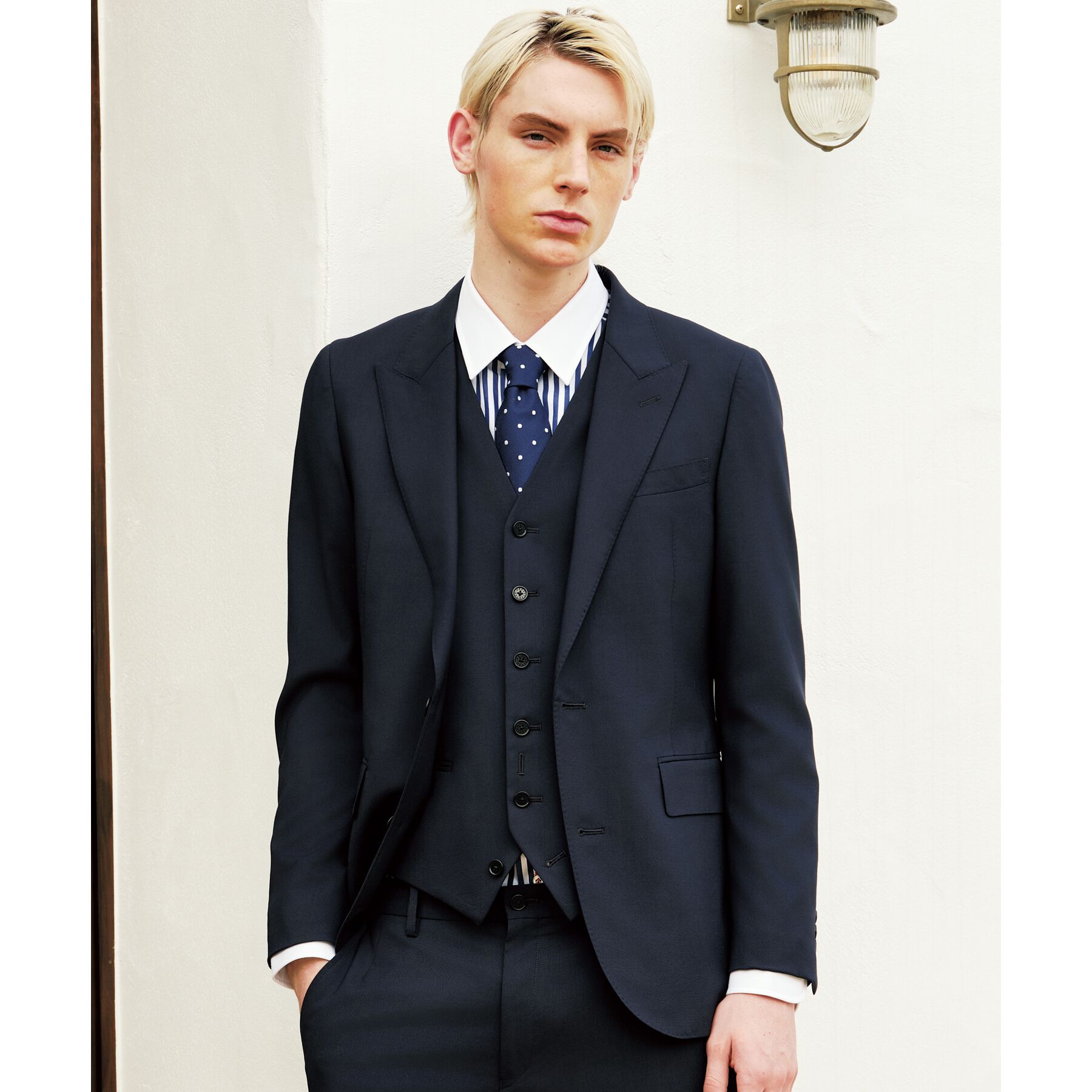 DRESSTERIOR「【セットアップ可】Super100's 3ピース ジレ」|ベスト・ジレ|