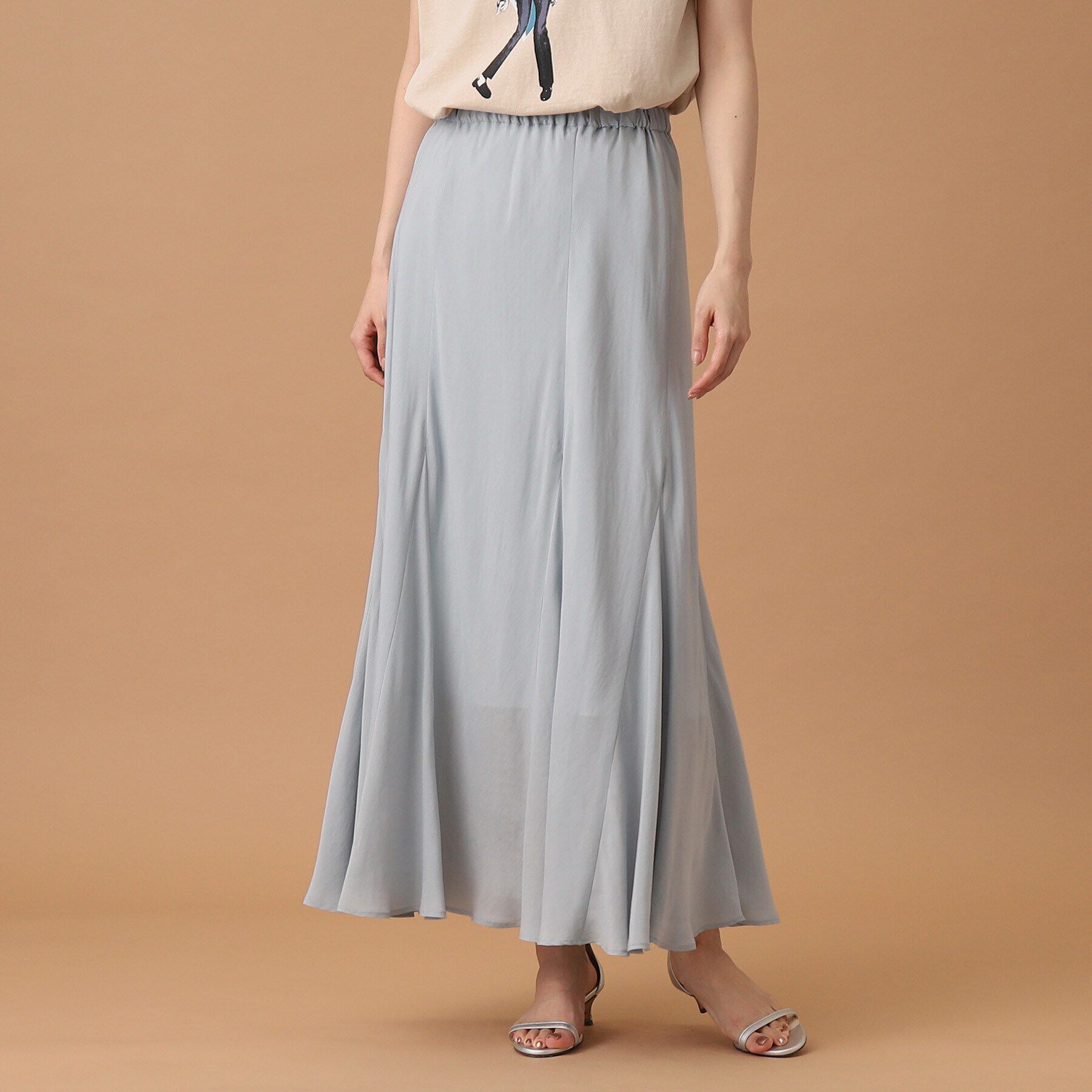 DRESSTERIOR「【洗える/大人カジュアル】キュプラフィブリルスカート」|スカート|サックスブルー(09