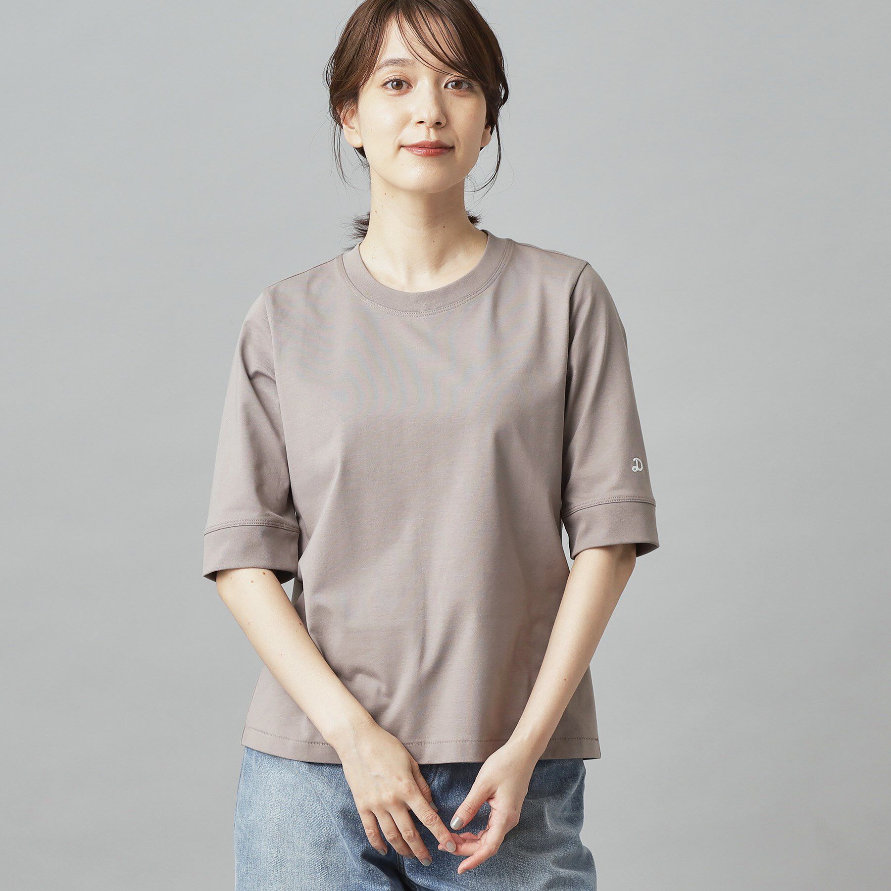 DRESSTERIOR「【洗える/五分丈】バックブリーズテック五分丈Tシャツ」|Tシャツ・カットソー|