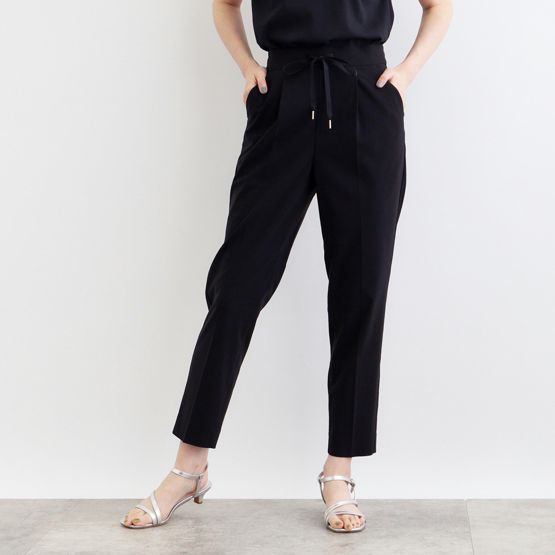 grove「【洗える/接触冷感】ハイパーストレッチジョガーパンツ」|その他|ブラック(019)