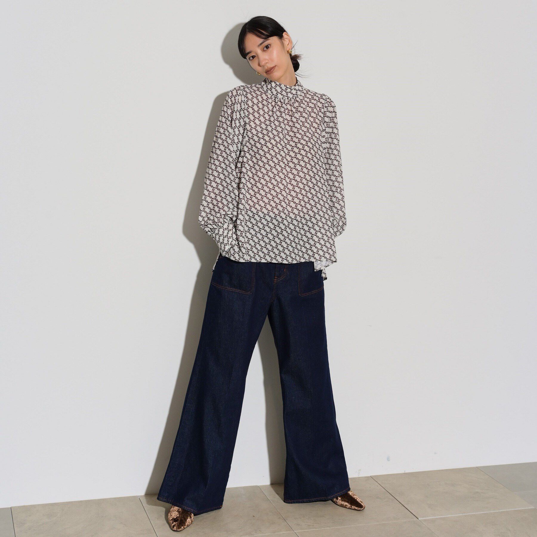 GALLEST「ヴィンテージ柄ブラウス」|シャツ・ブラウス|