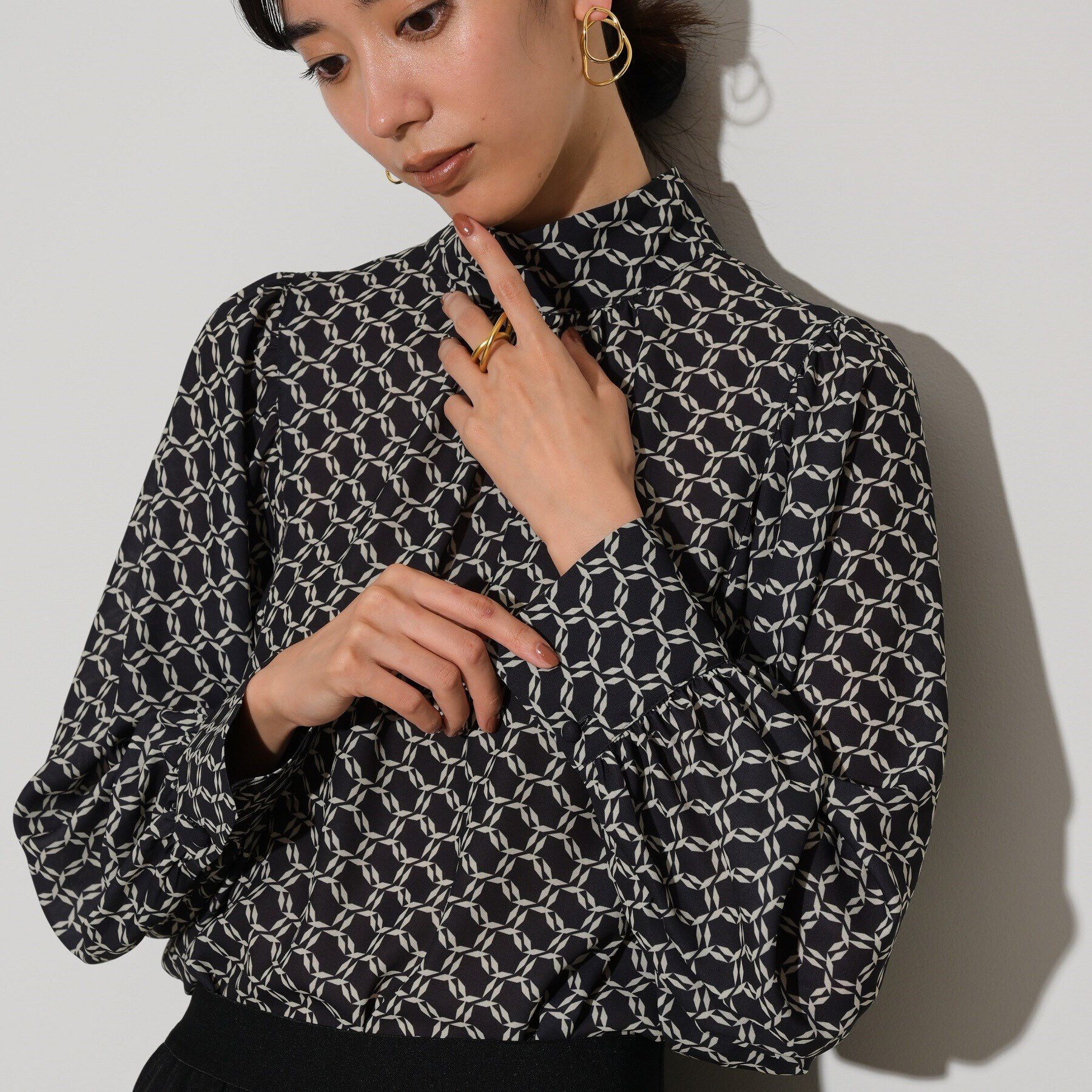 GALLEST「ヴィンテージ柄ブラウス」|シャツ・ブラウス|