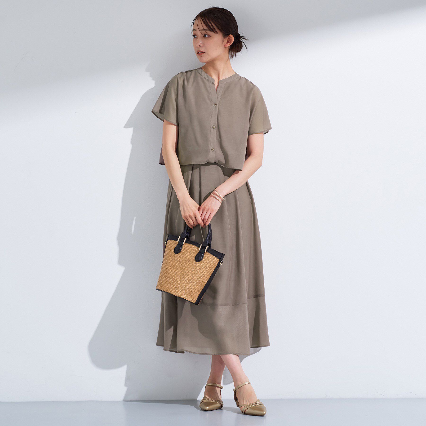 INDIVI「新色登場！【洗える／エアリー】ティアードブラウス」|シャツ・ブラウス|