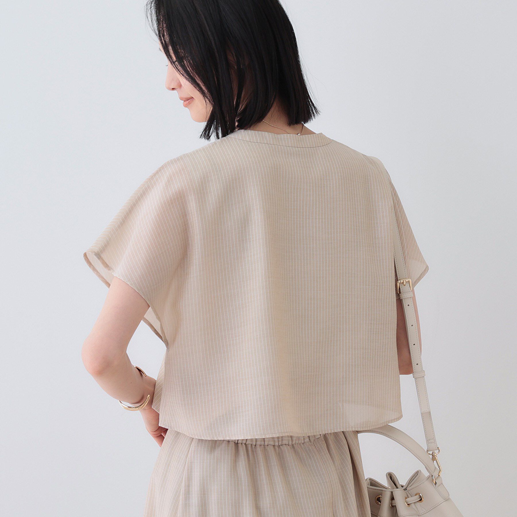 INDIVI「新色登場！【洗える／エアリー】ティアードブラウス」|シャツ・ブラウス|