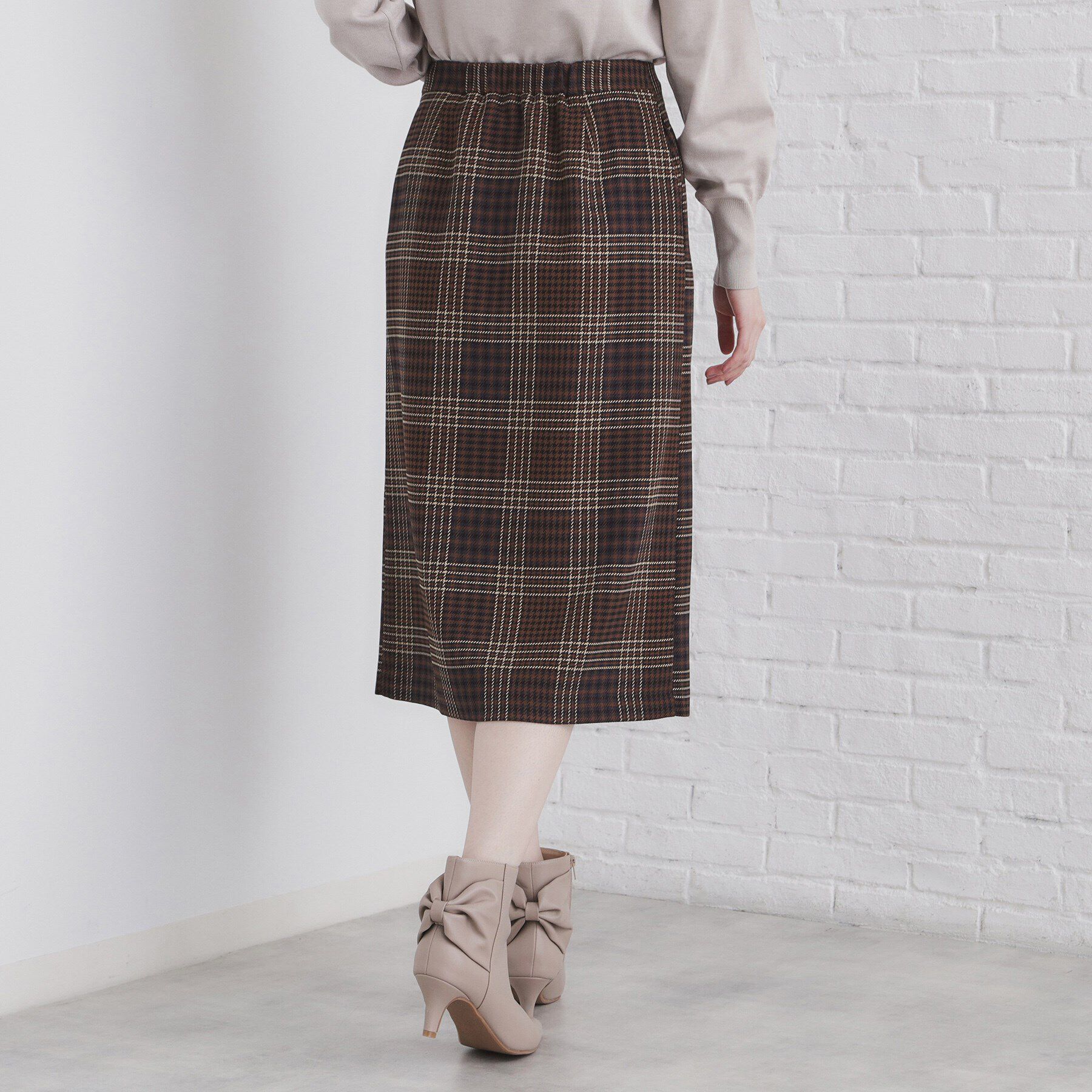 index「チェックAラインスカート【洗濯機洗い可/イージーアイロン】」|スカート|