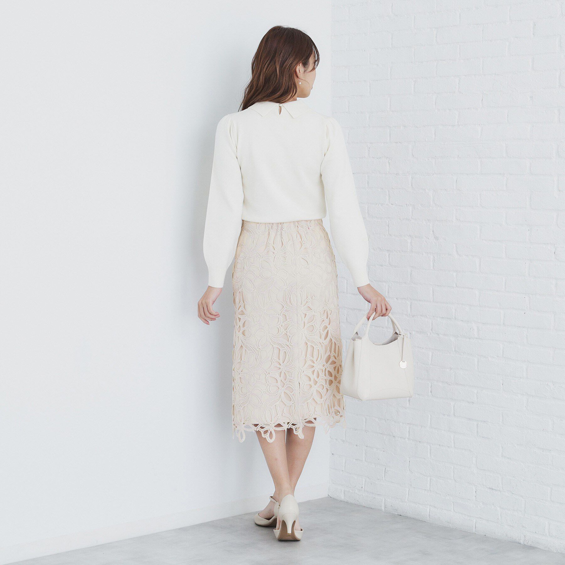 index「リボンレースタイトスカート【洗濯機洗い可】」|スカート|