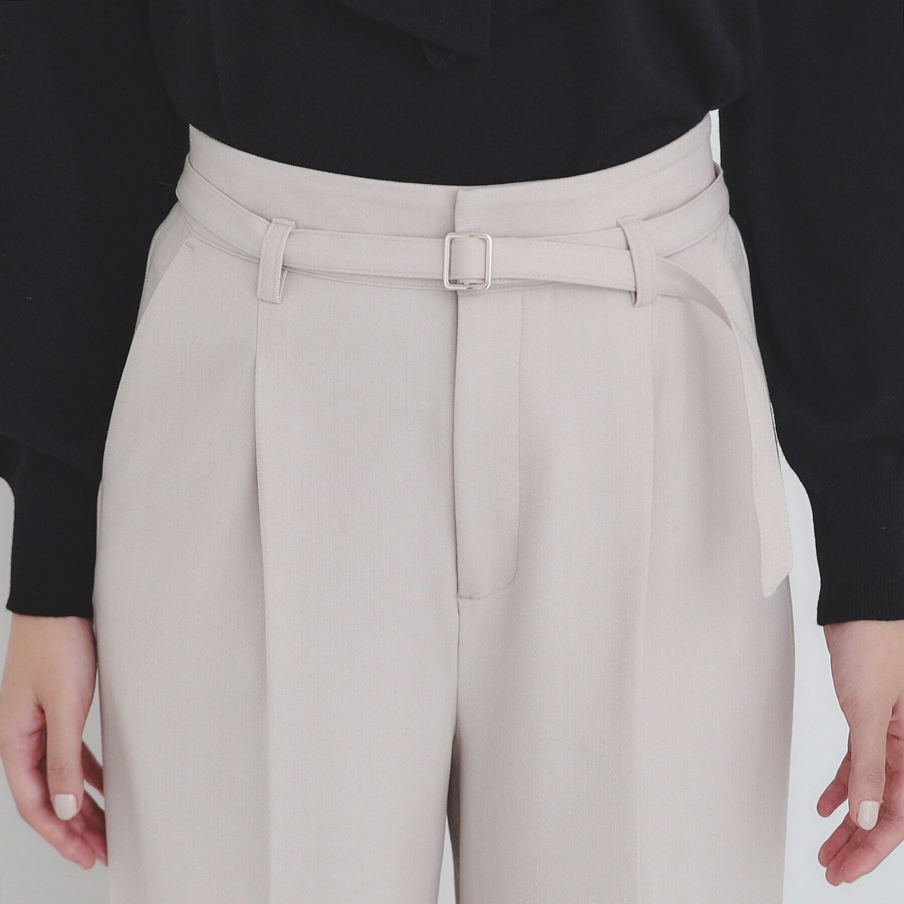 index「《S-LLsize》ストレッチタックワイドパンツ【洗濯機洗い可/吸湿発熱/イージーケア】」|その他|