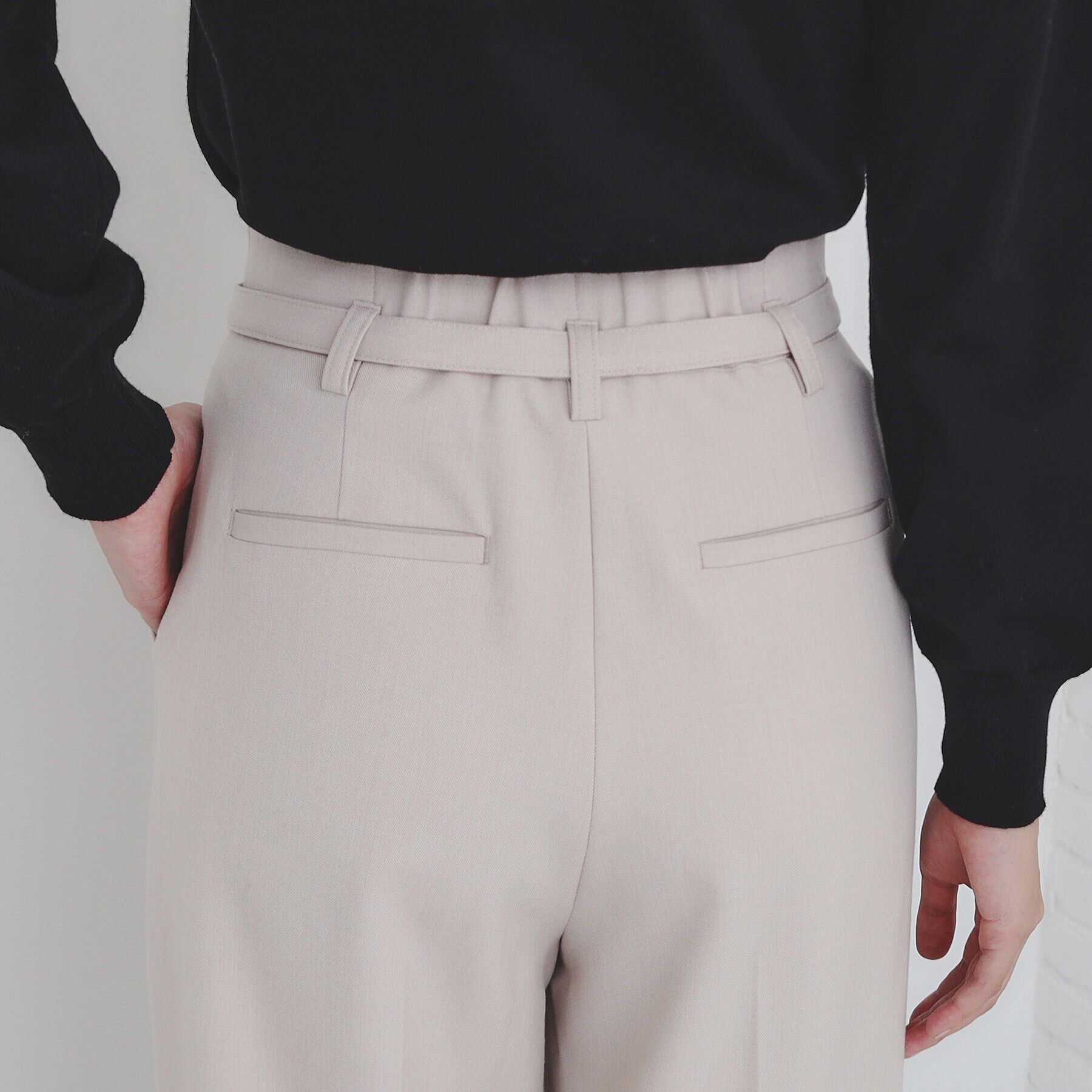 index「《S-LLsize》ストレッチタックワイドパンツ【洗濯機洗い可/吸湿発熱/イージーケア】」|その他|