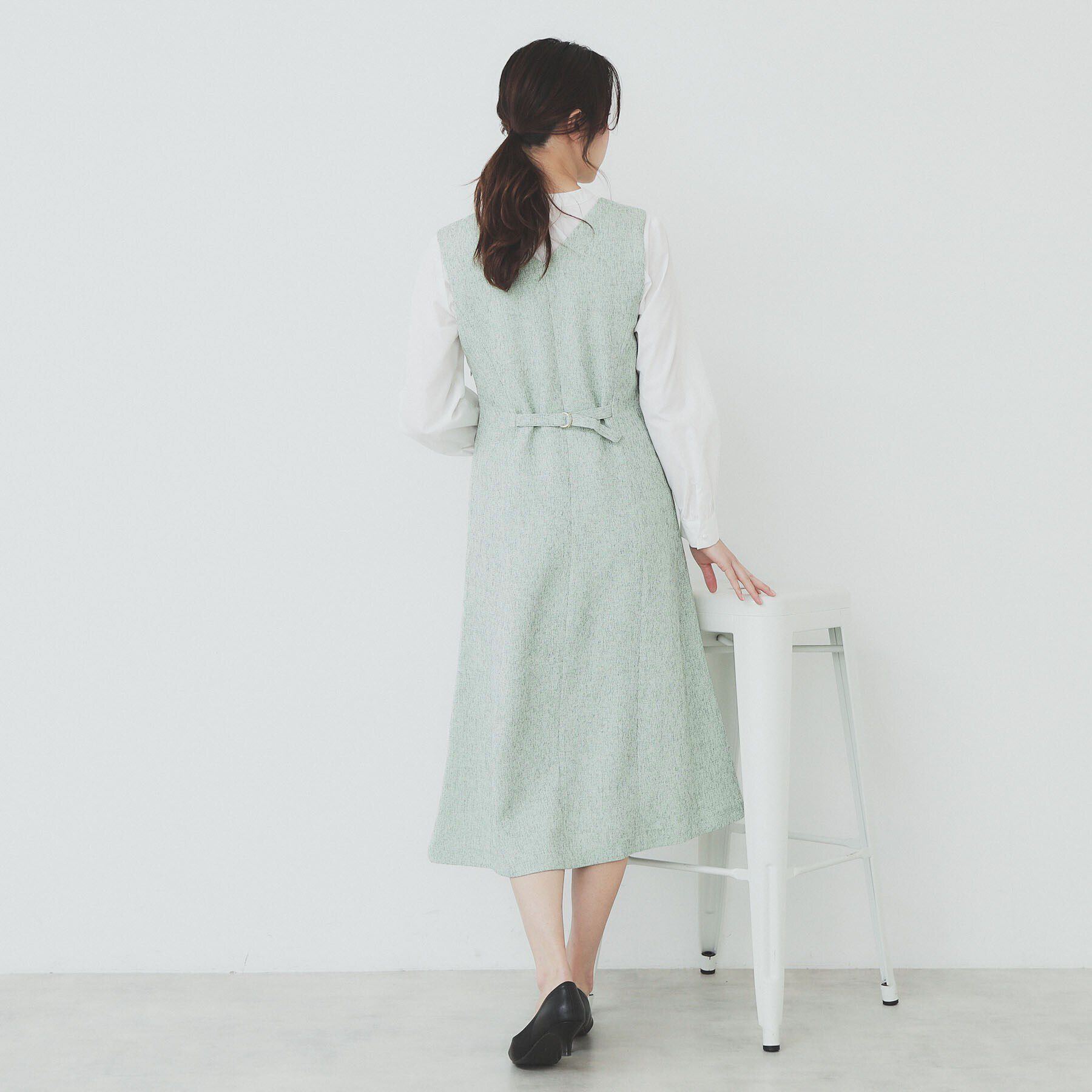 index「サマーツイードジャンパースカート【洗濯機洗い可/イージーアイロン】」|ワンピース|