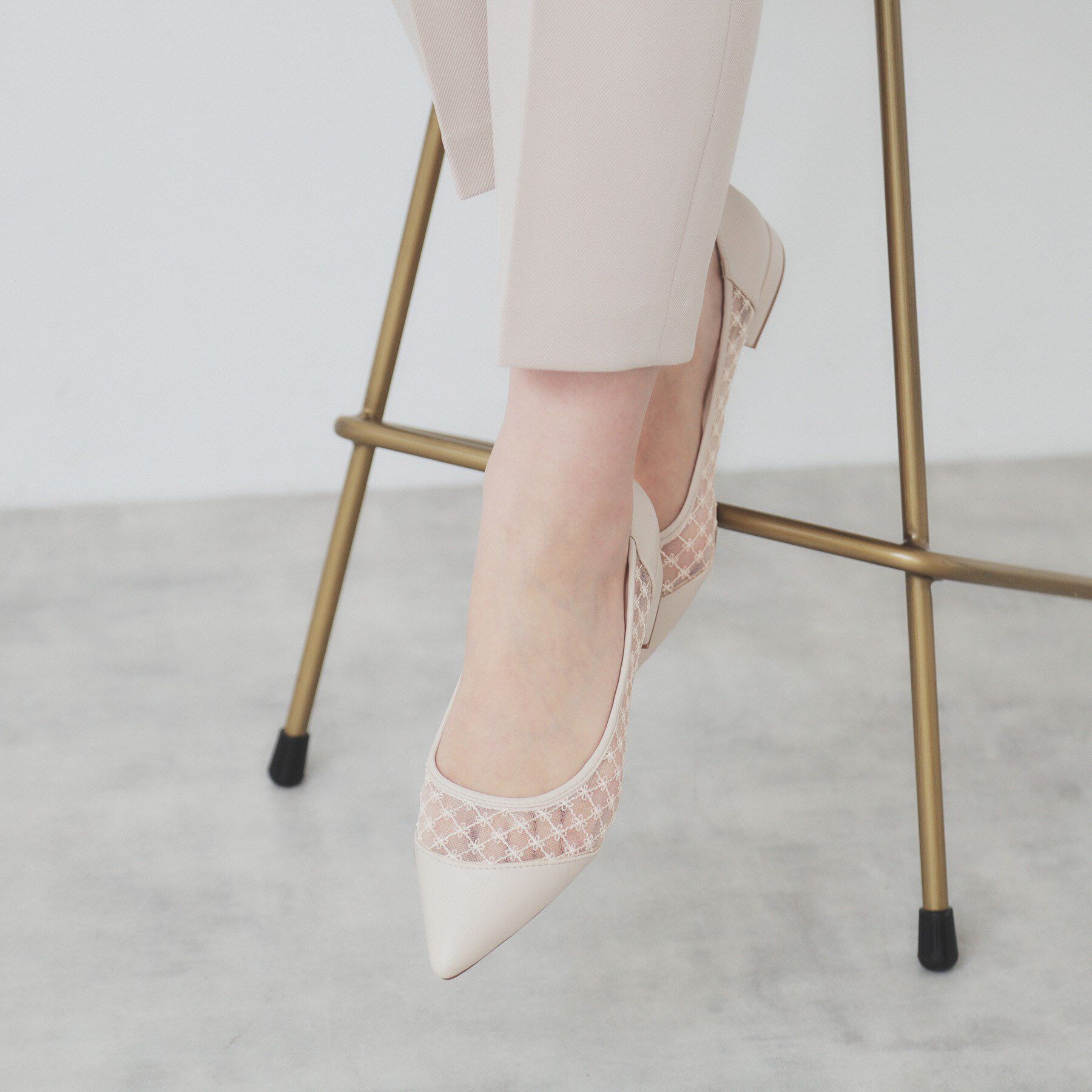 index「レースチュールフラットパンプス」|パンプス|