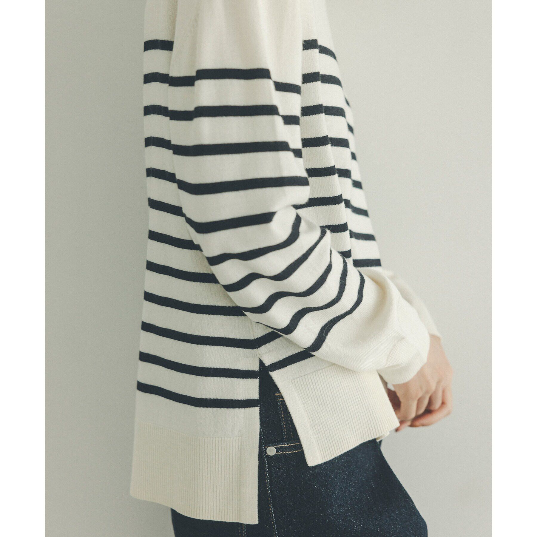 OPAQUE.CLIP「《S-LLsize/6color》ボートネックニット／FILIVIVI・フィルビビ【洗濯機洗い可】」|ニット・セーター|