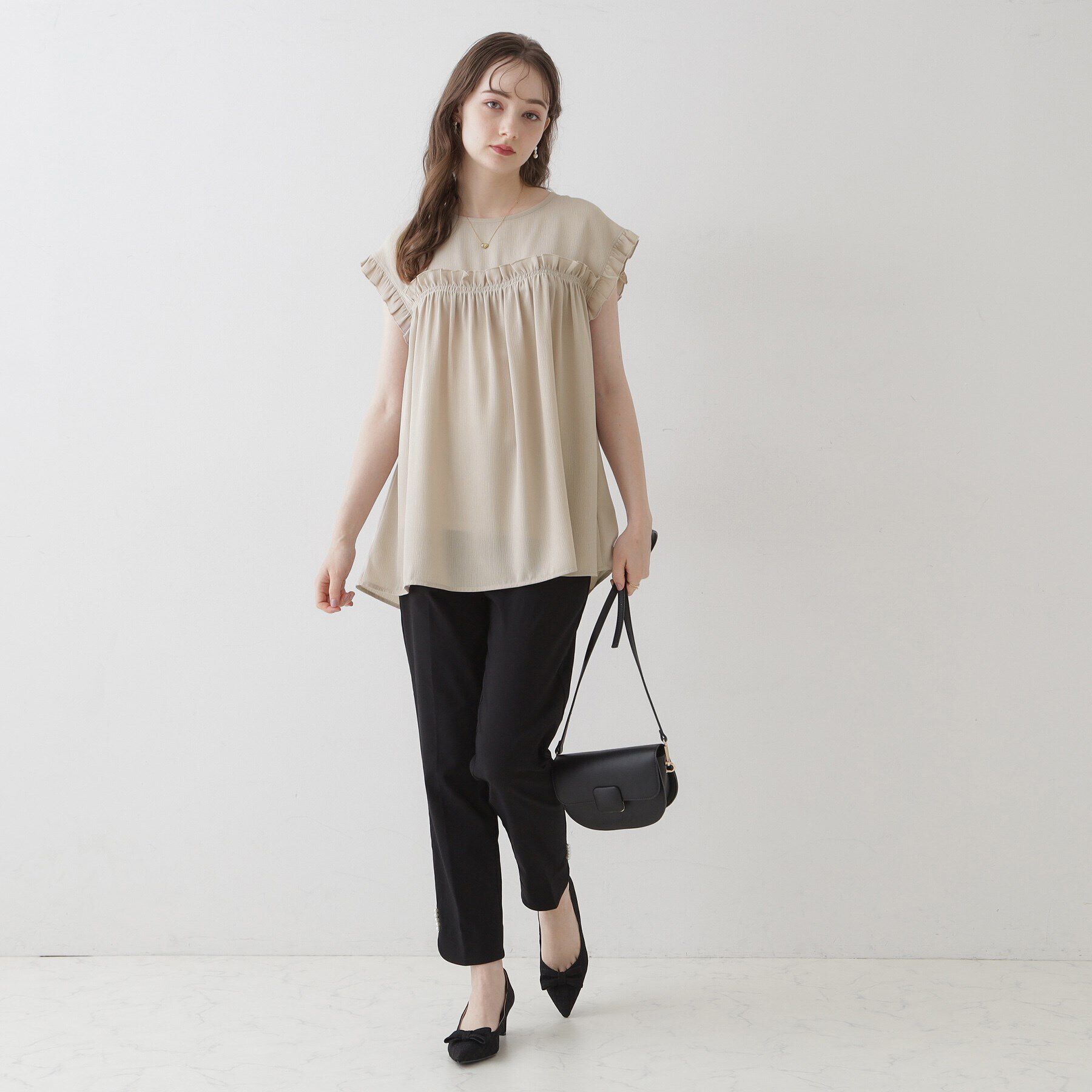 Couture broach「【インしないでキマる長め丈】フリルデザインチュニック」|チュニック|