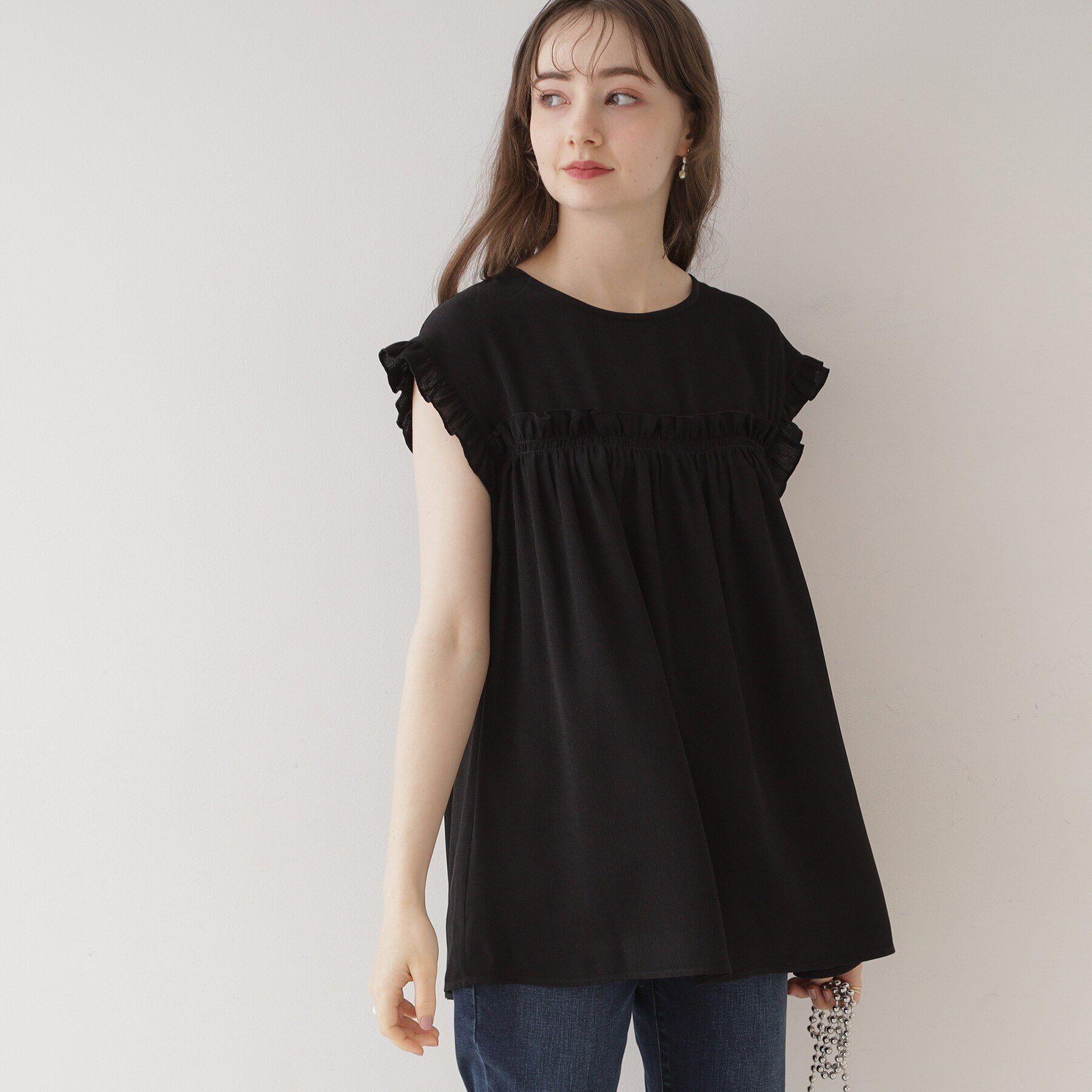 Couture broach「【インしないでキマる長め丈】フリルデザインチュニック」|チュニック|