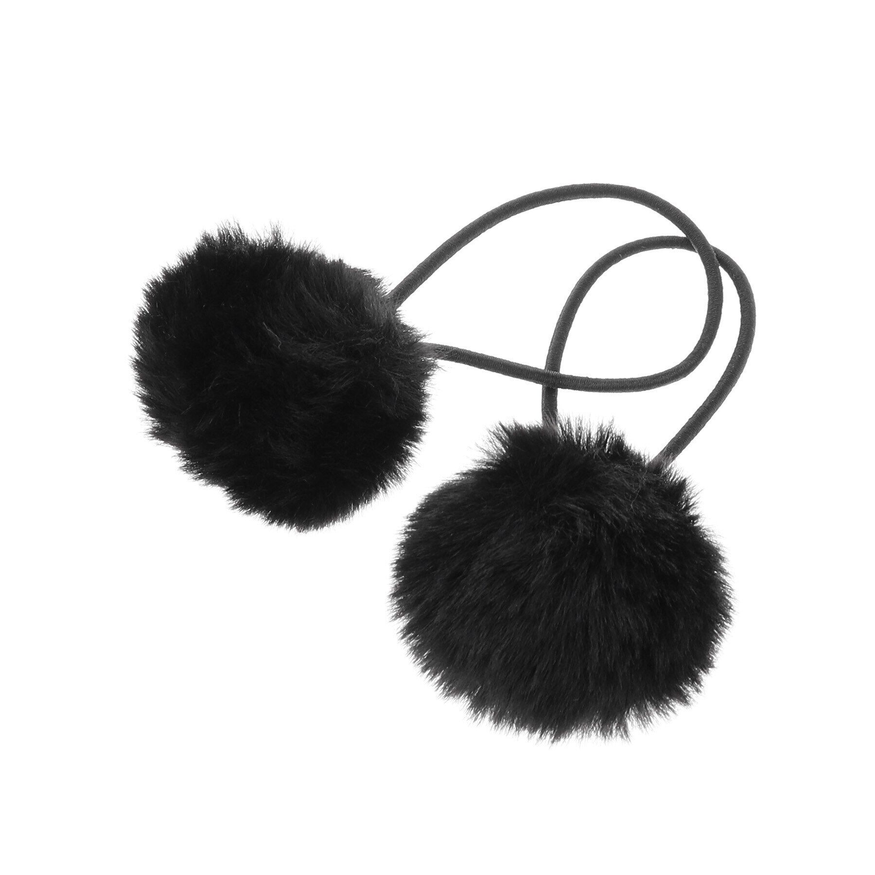 PINK-latte「フェイクファー付きヘアゴムセット」|その他|ブラック(019)