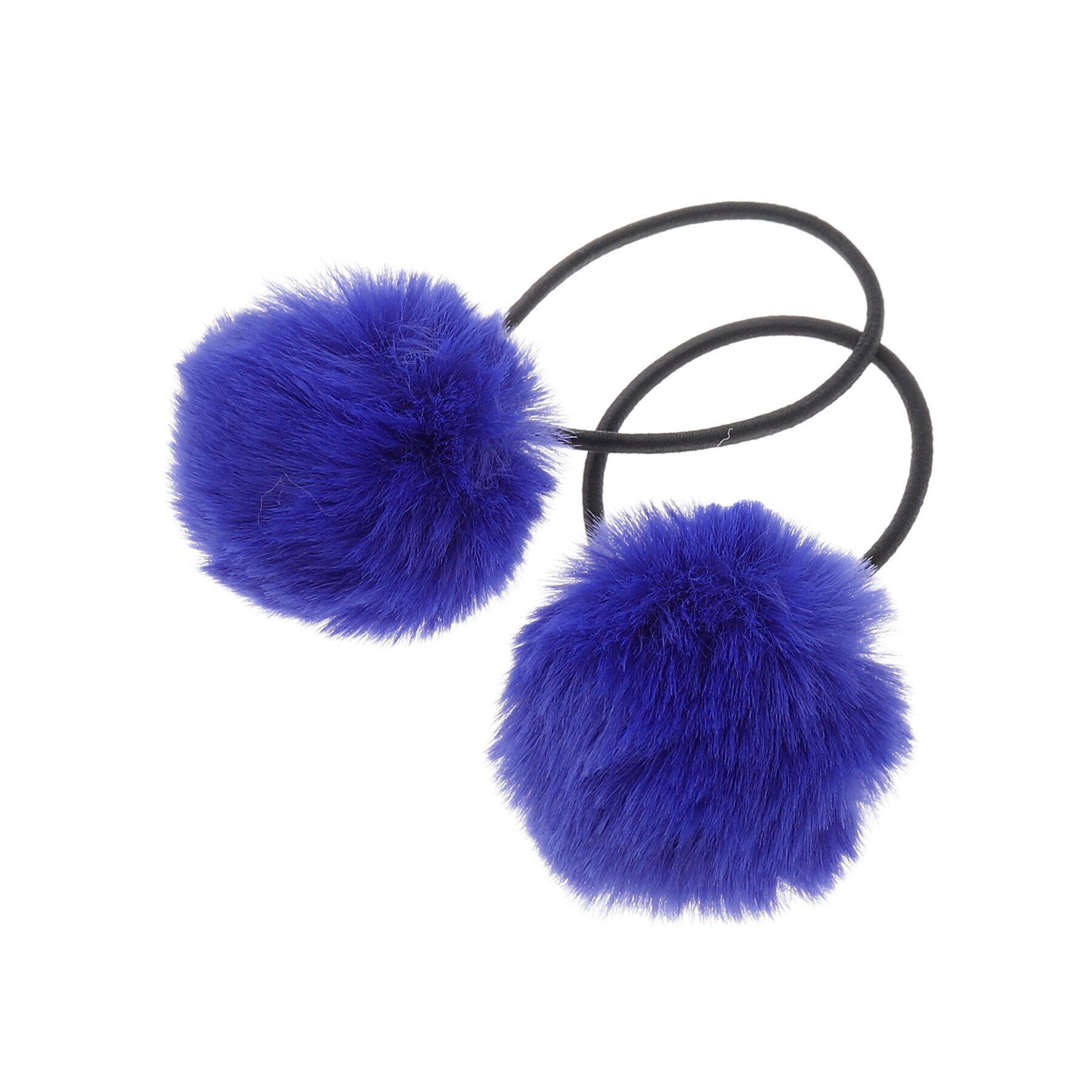 PINK-latte「フェイクファー付きヘアゴムセット」|その他|ブルー(093)