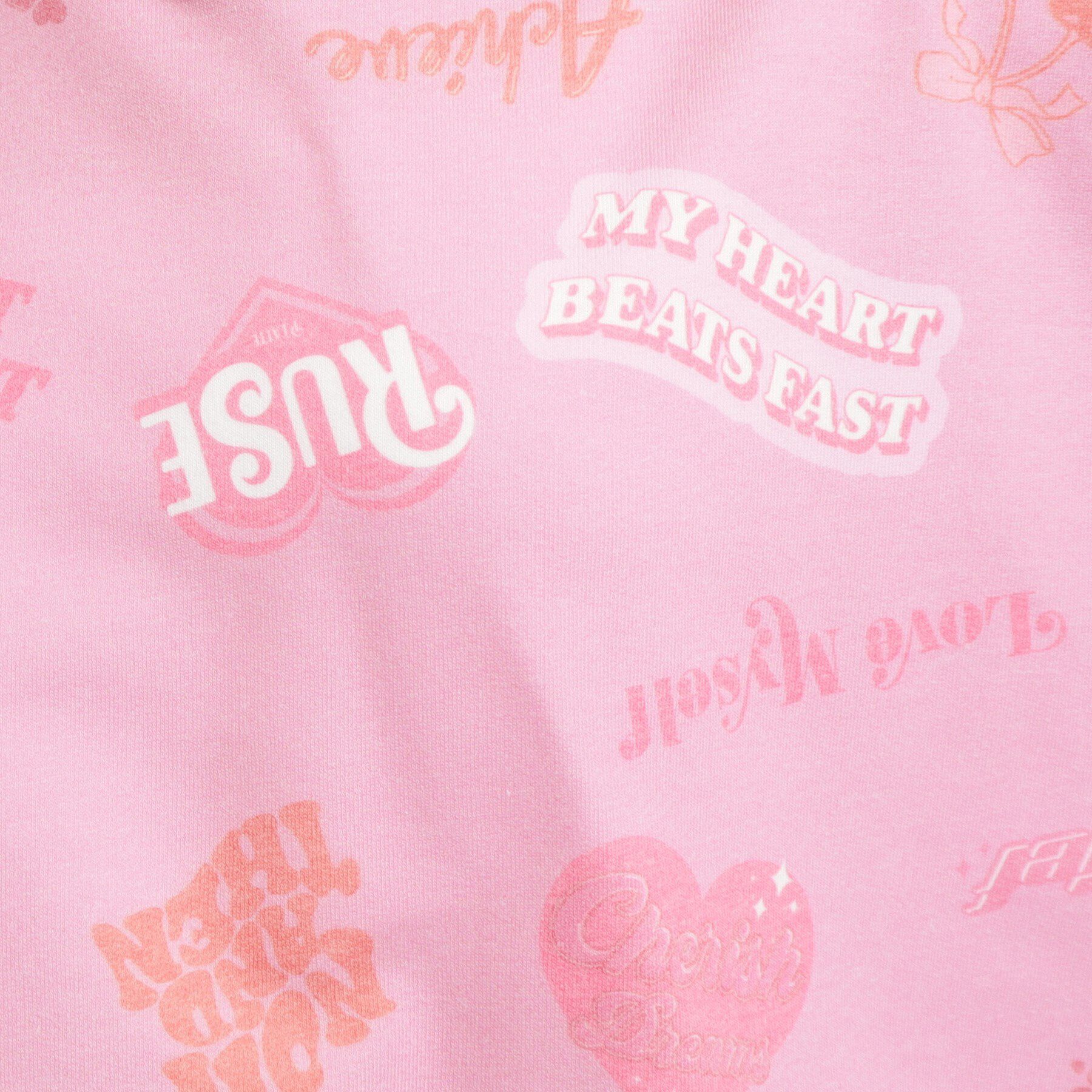 PINK-latte「【るーつくコラボ】総柄プリントショートフーディー」|パーカー|