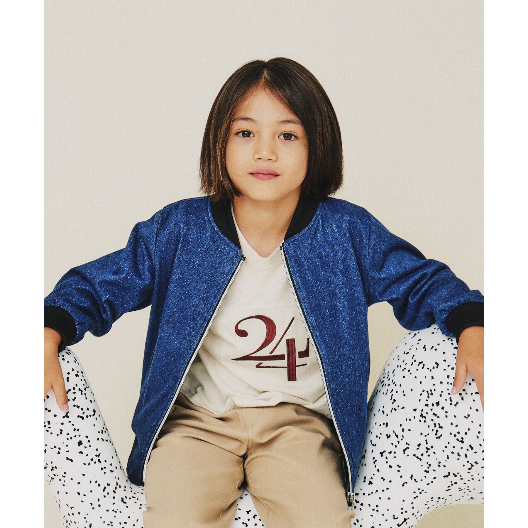 THE SHOP TK「【120－160】リブブルゾン/洗濯機OK」|ブルゾン・スタジャン|