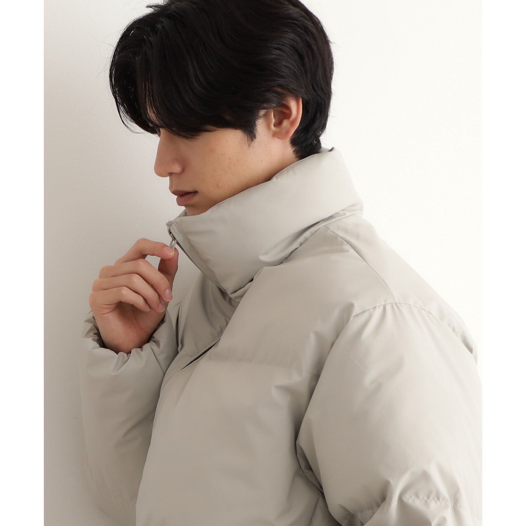 THE SHOP TK「スタンドネック中綿ジップブルゾン」|ダウン|