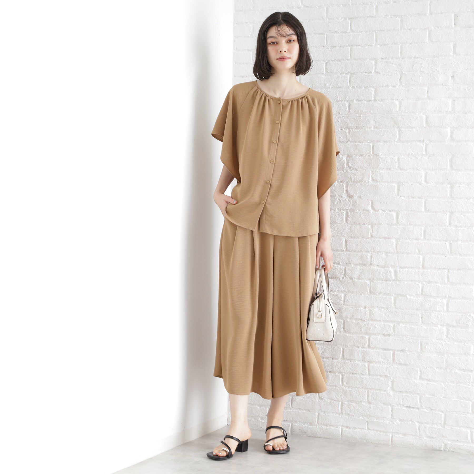 THE SHOP TK「袖フレアブラウス【防シワ／接触冷感／洗濯機OK/セットアップ可】」|シャツ・ブラウス|