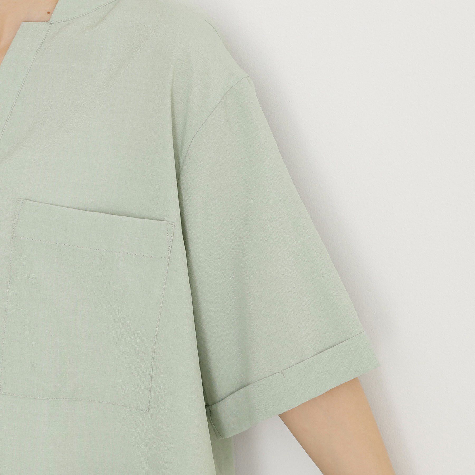 THE SHOP TK「【秋色入荷/インしなくても決まる】ダブルポケット5分袖シャツ/体型カバー／洗濯機OK」|シャツ・ブラウス|