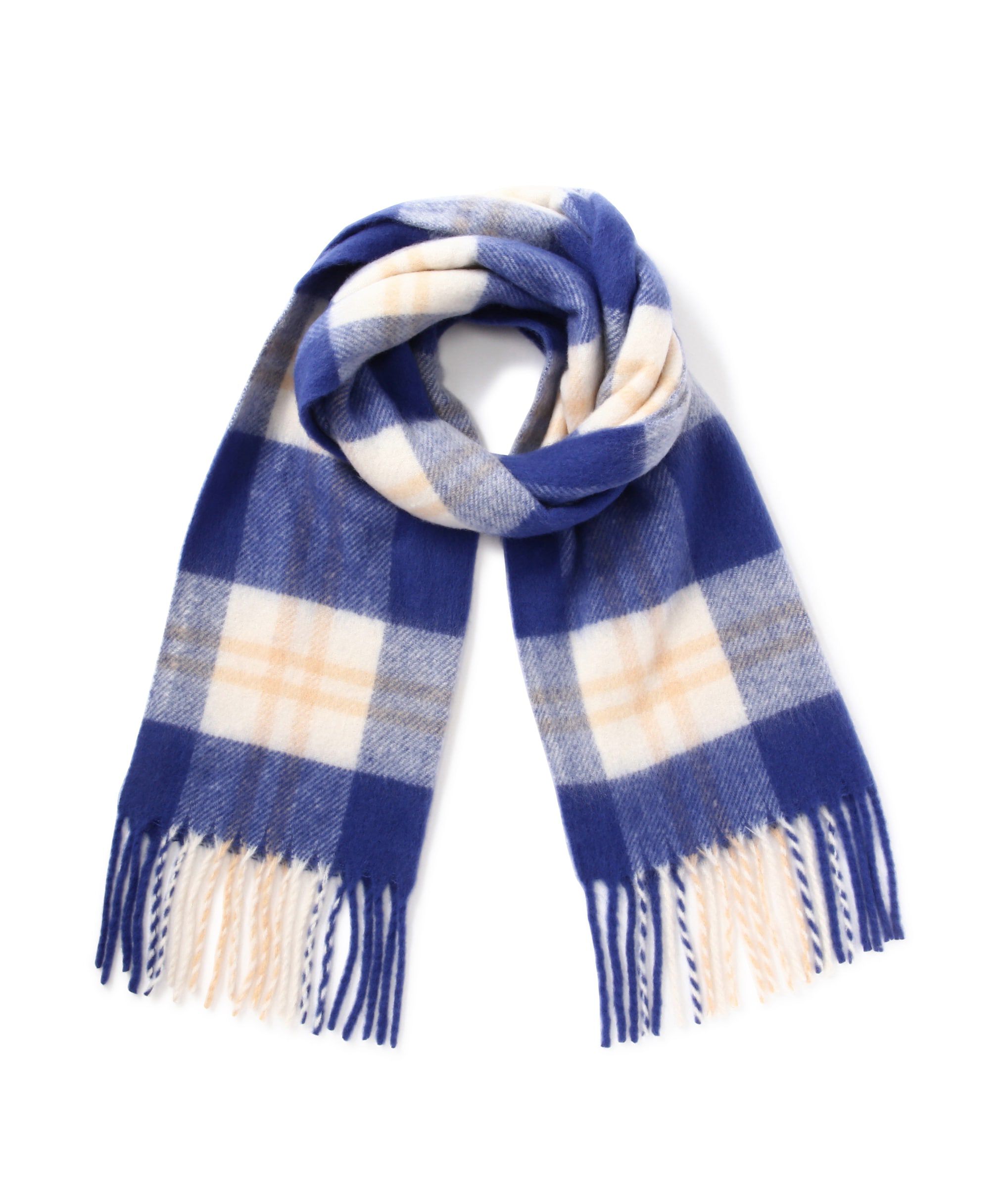  「フリンジチェックストール」|マフラー|