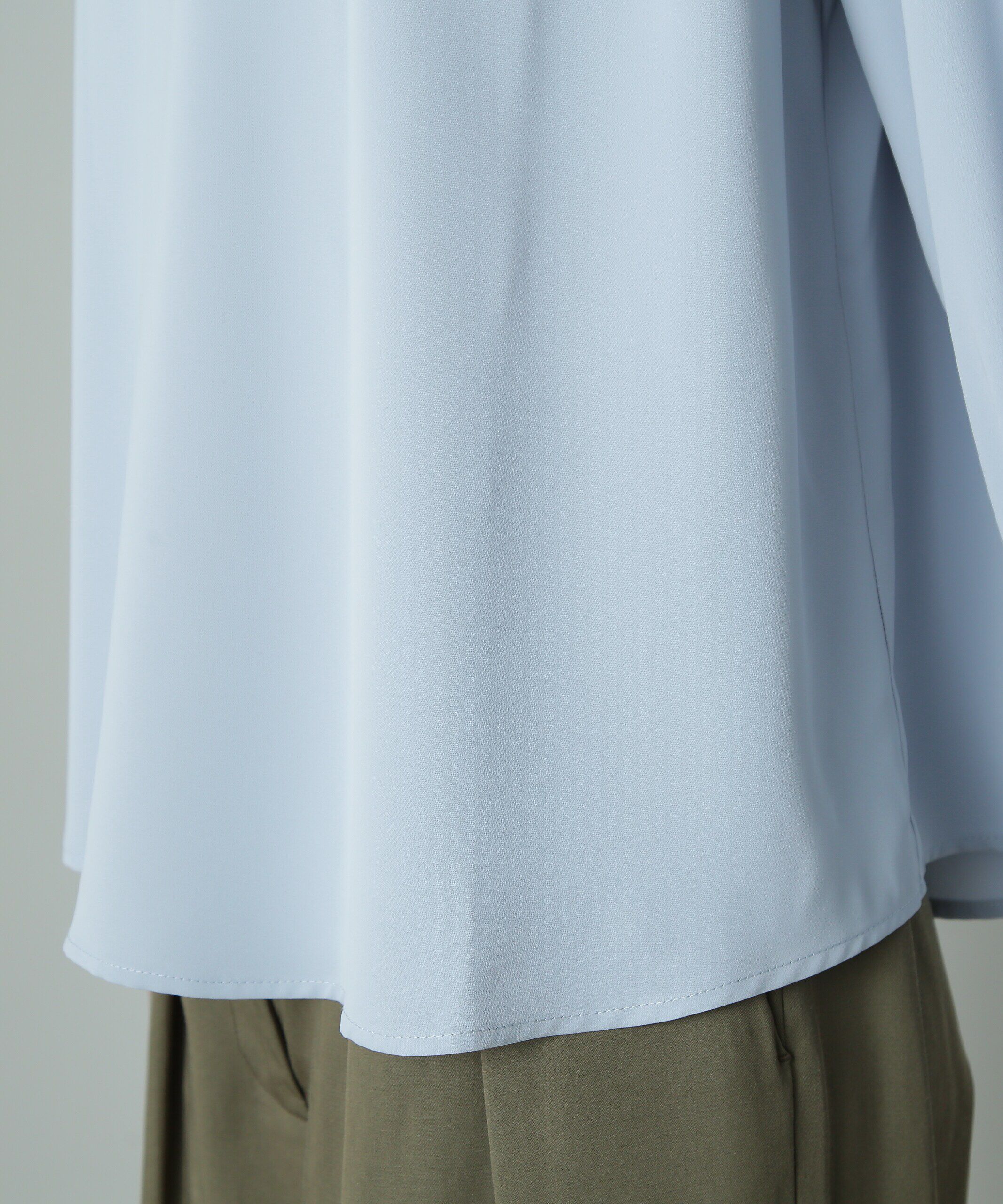  「バイカラーリボンとろみブラウス」|シャツ・ブラウス|