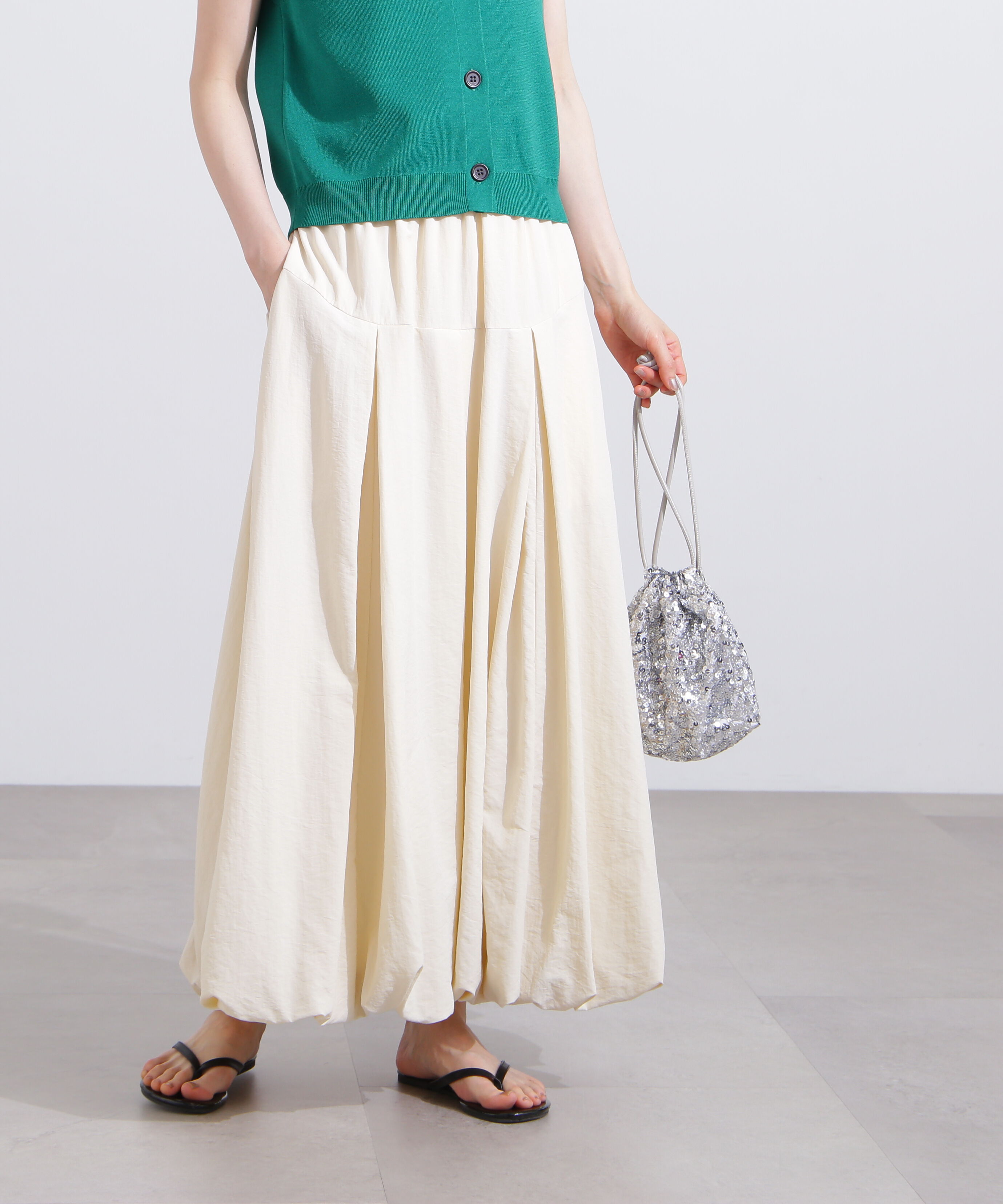  「切替タックバルーンスカート」|スカート|