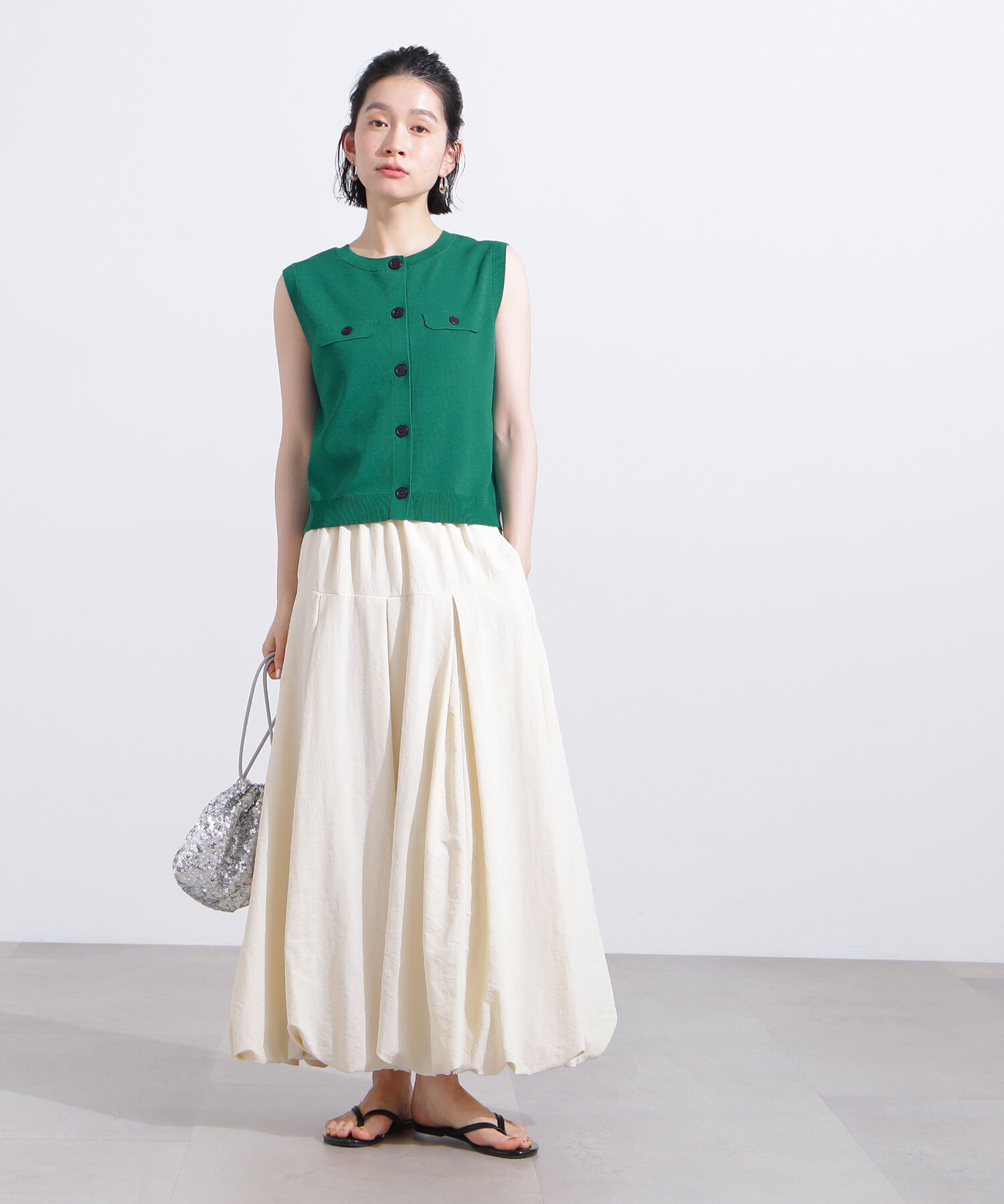  「切替タックバルーンスカート」|スカート|