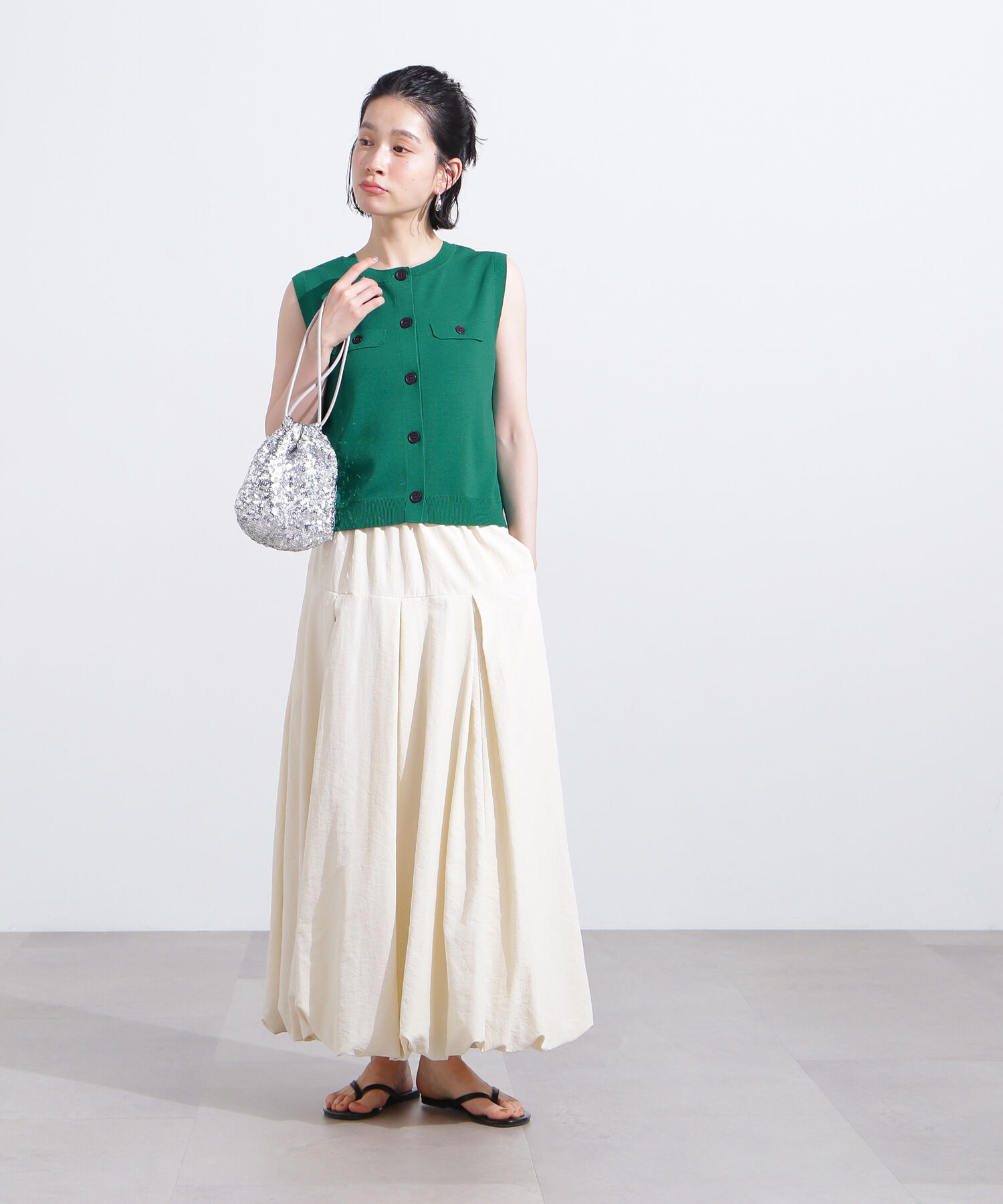  「切替タックバルーンスカート」|スカート|