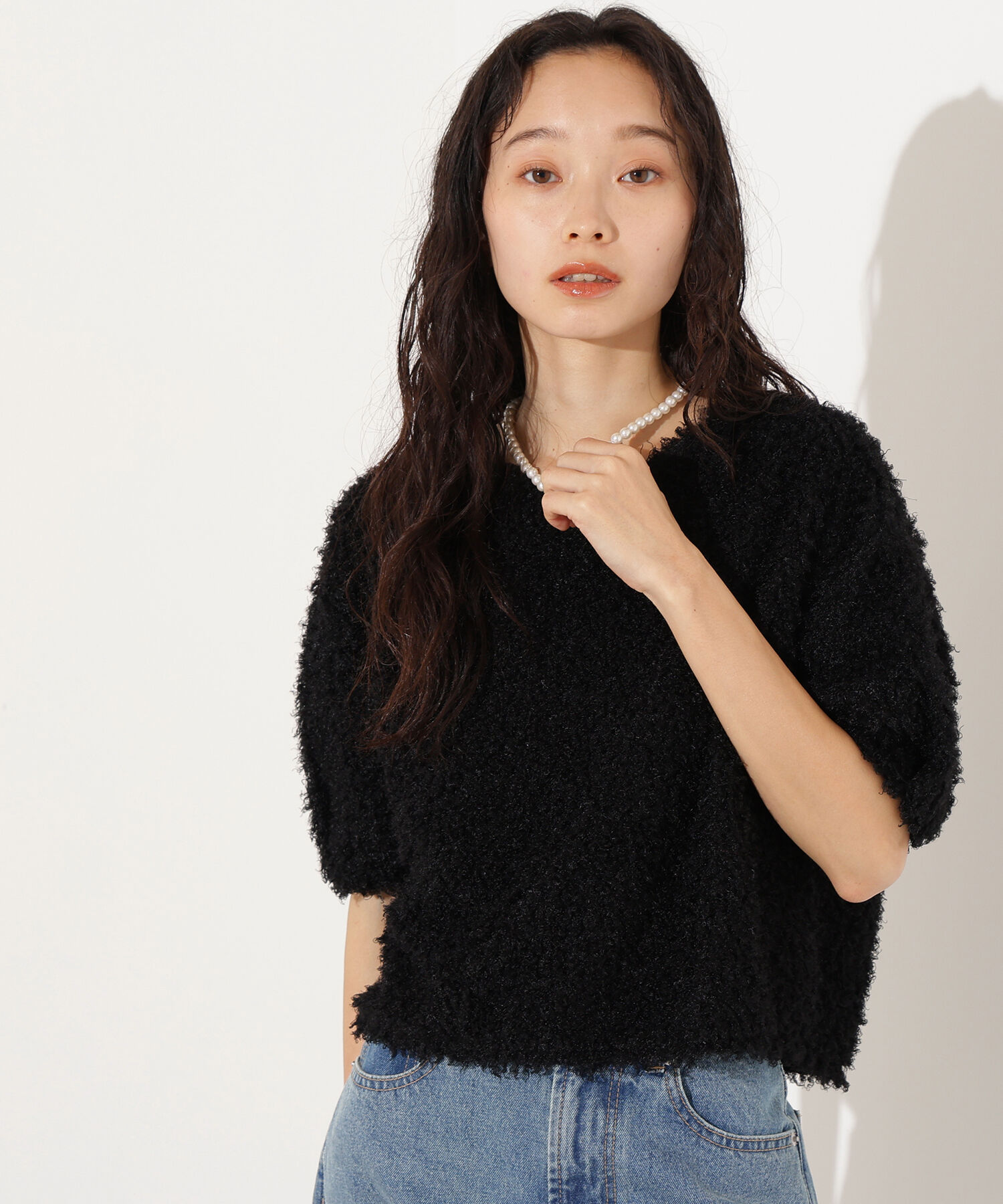  「カーリーフォルムトップス」|Tシャツ・カットソー|