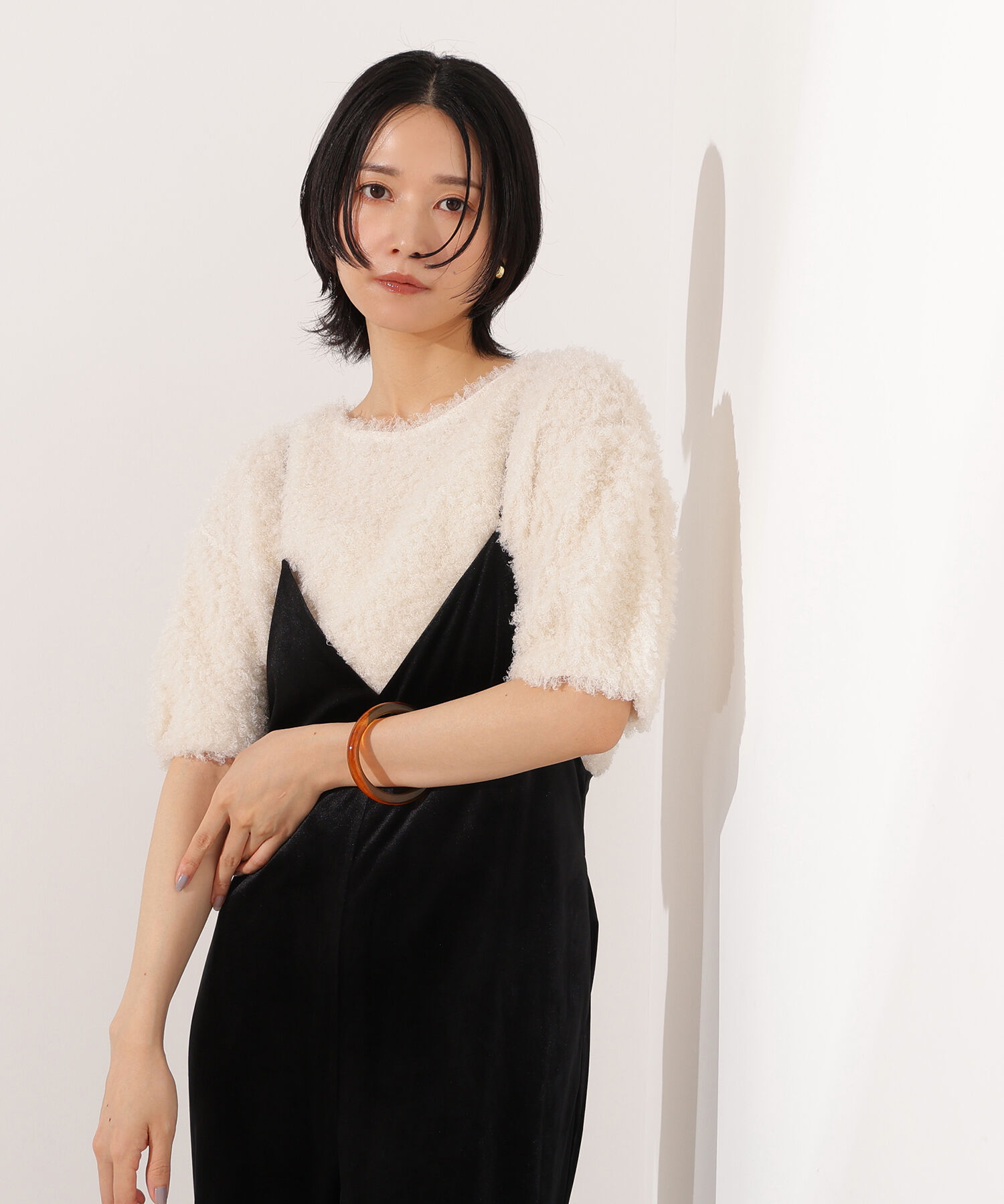  「カーリーフォルムトップス」|Tシャツ・カットソー|