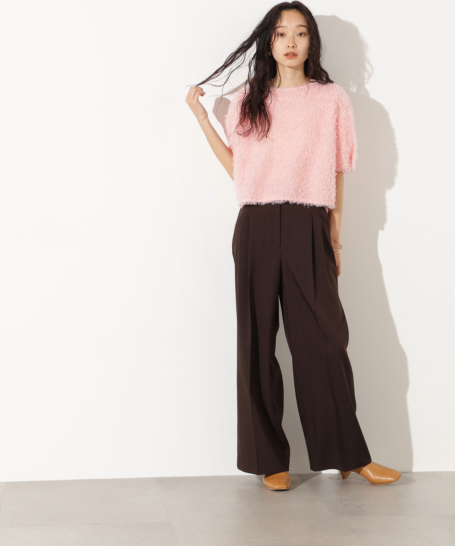  「カーリーフォルムトップス」|Tシャツ・カットソー|