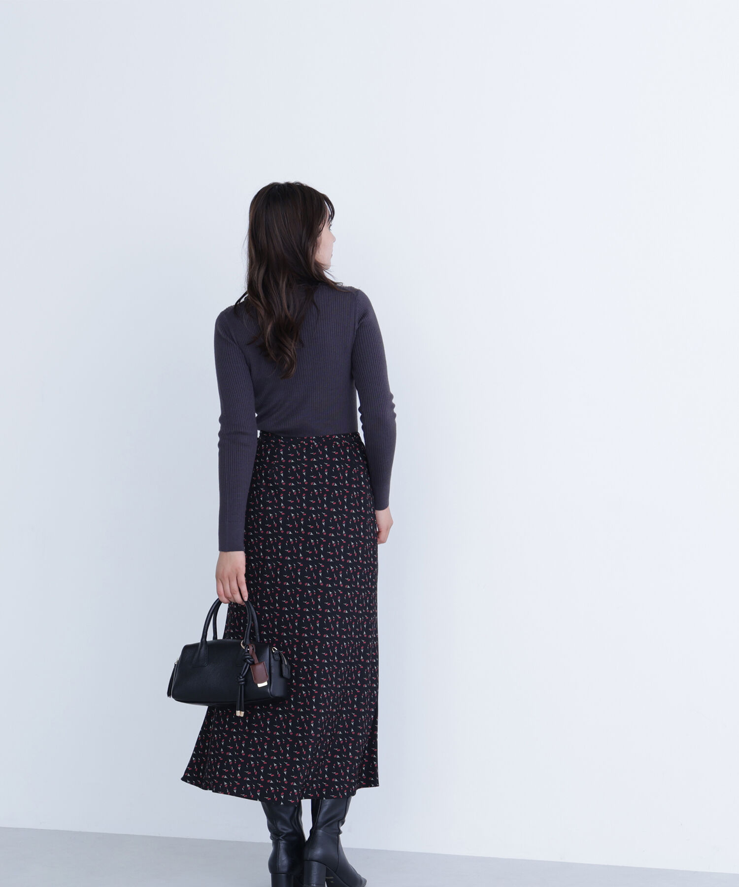  「フラワープリントラップスカート」|スカート|