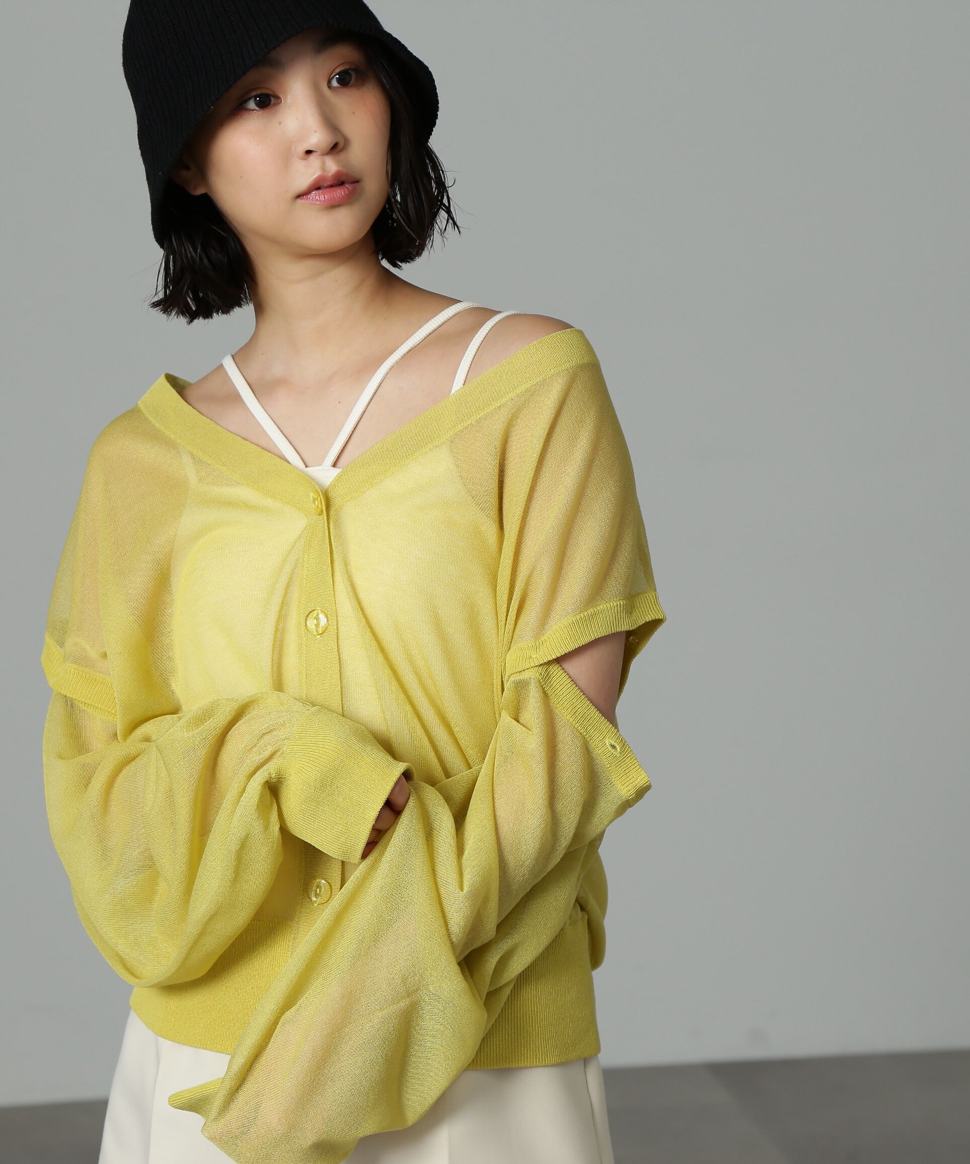  「マルチWAYシアーカーディガン」|ニット・セーター|