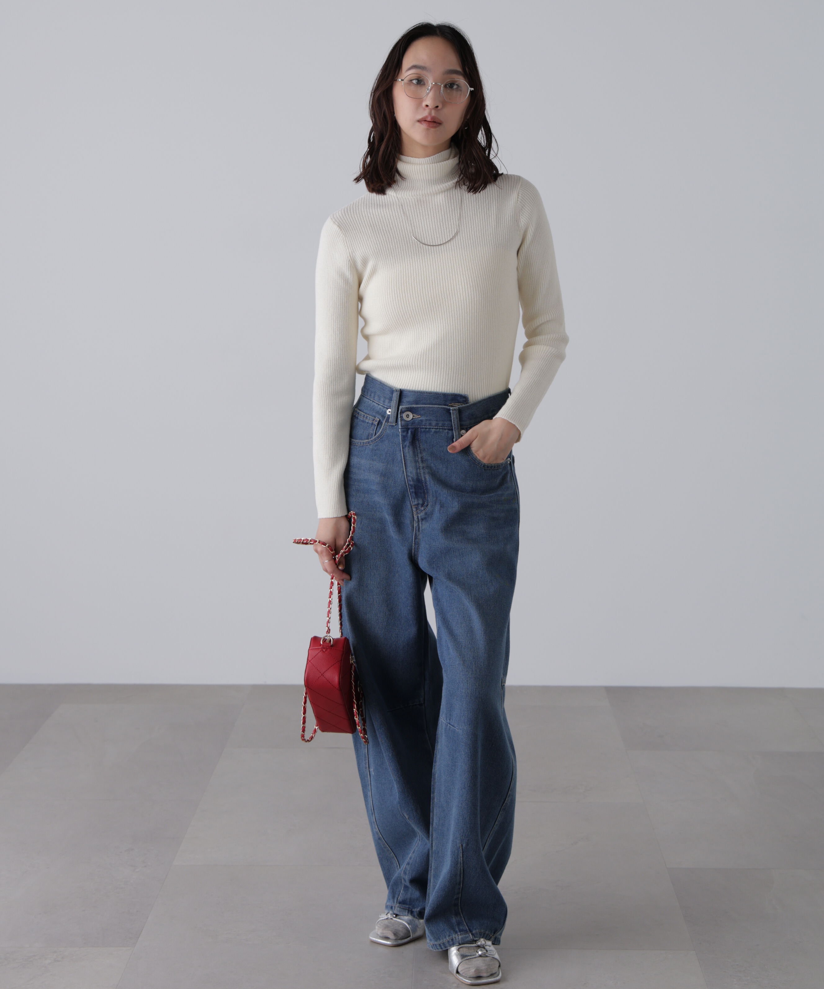  「タートルネックリブニット」|ニット・セーター|