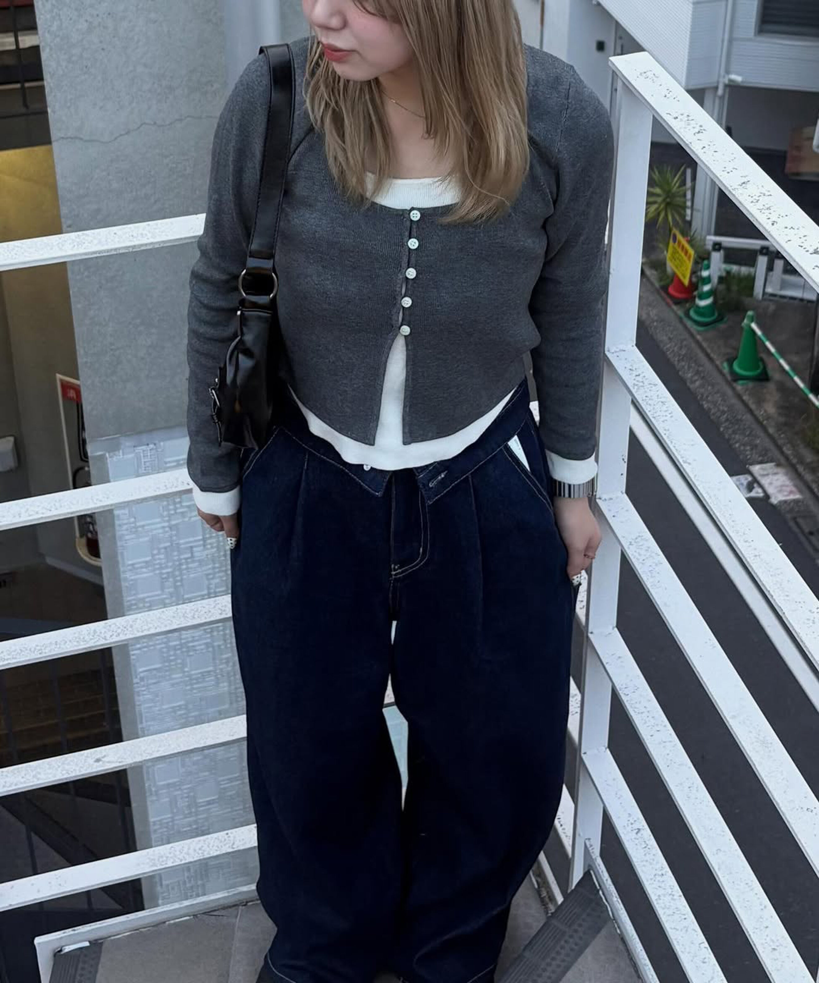  「キャミレイヤードクルーネックニット」|ニット・セーター|