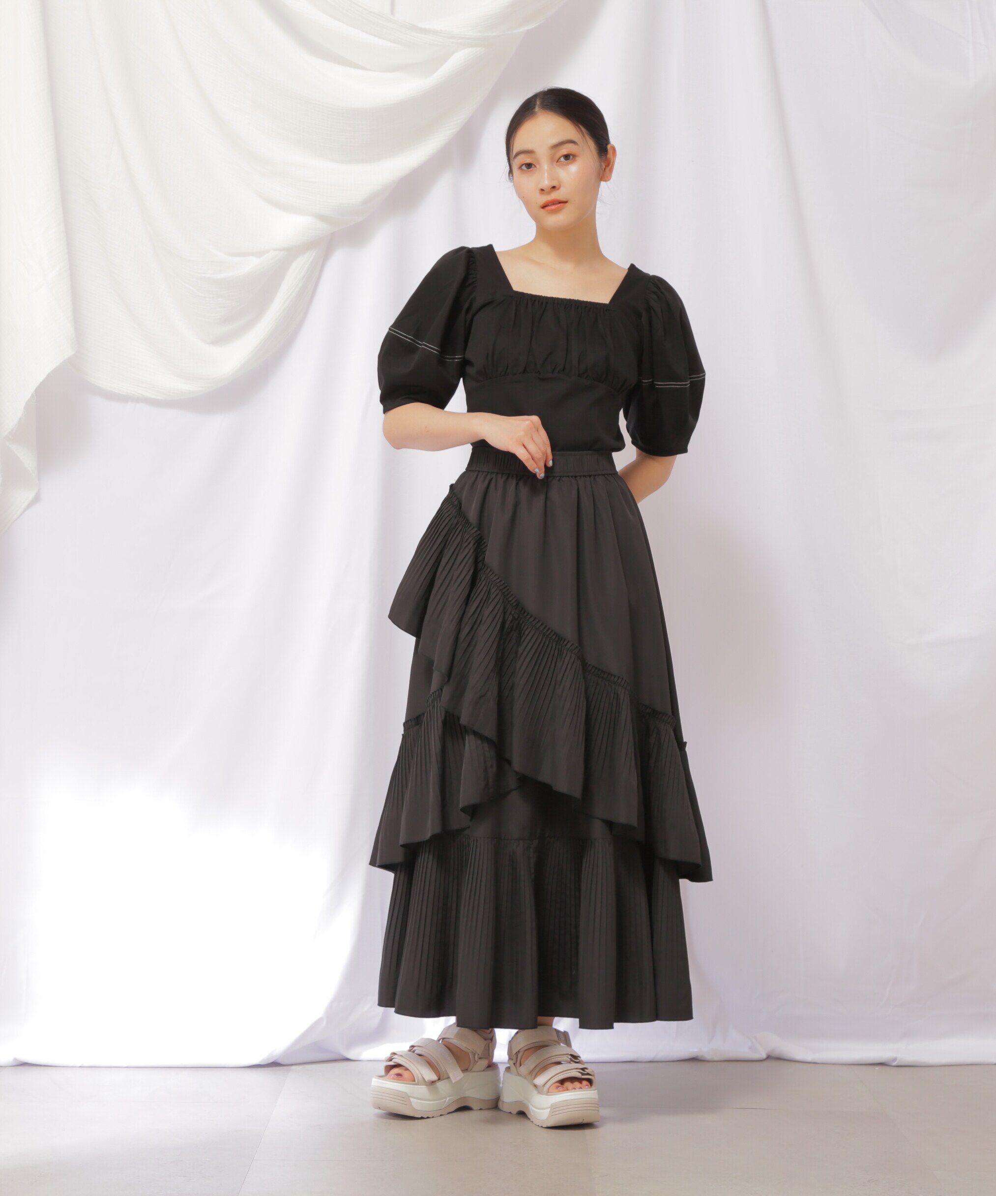  「ビスチェ切り替えカットソー」|Tシャツ・カットソー|