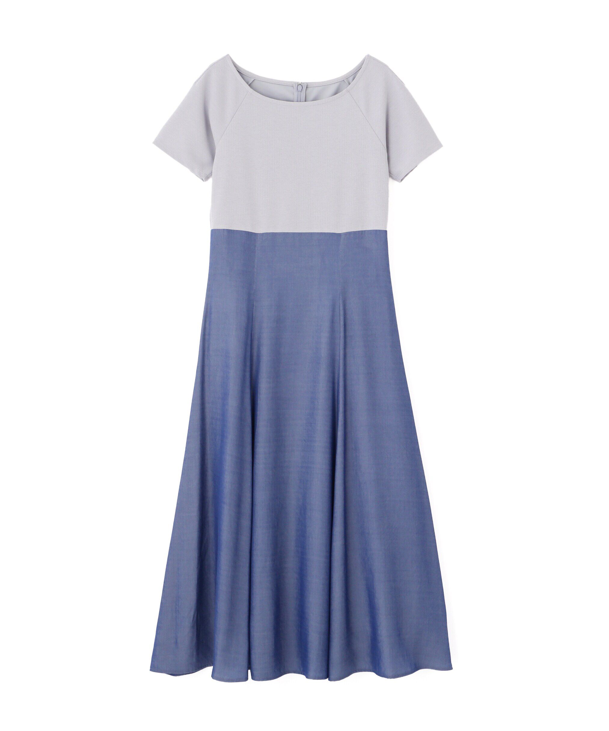  「ボートネックカットドッキングワンピース」|ワンピース|