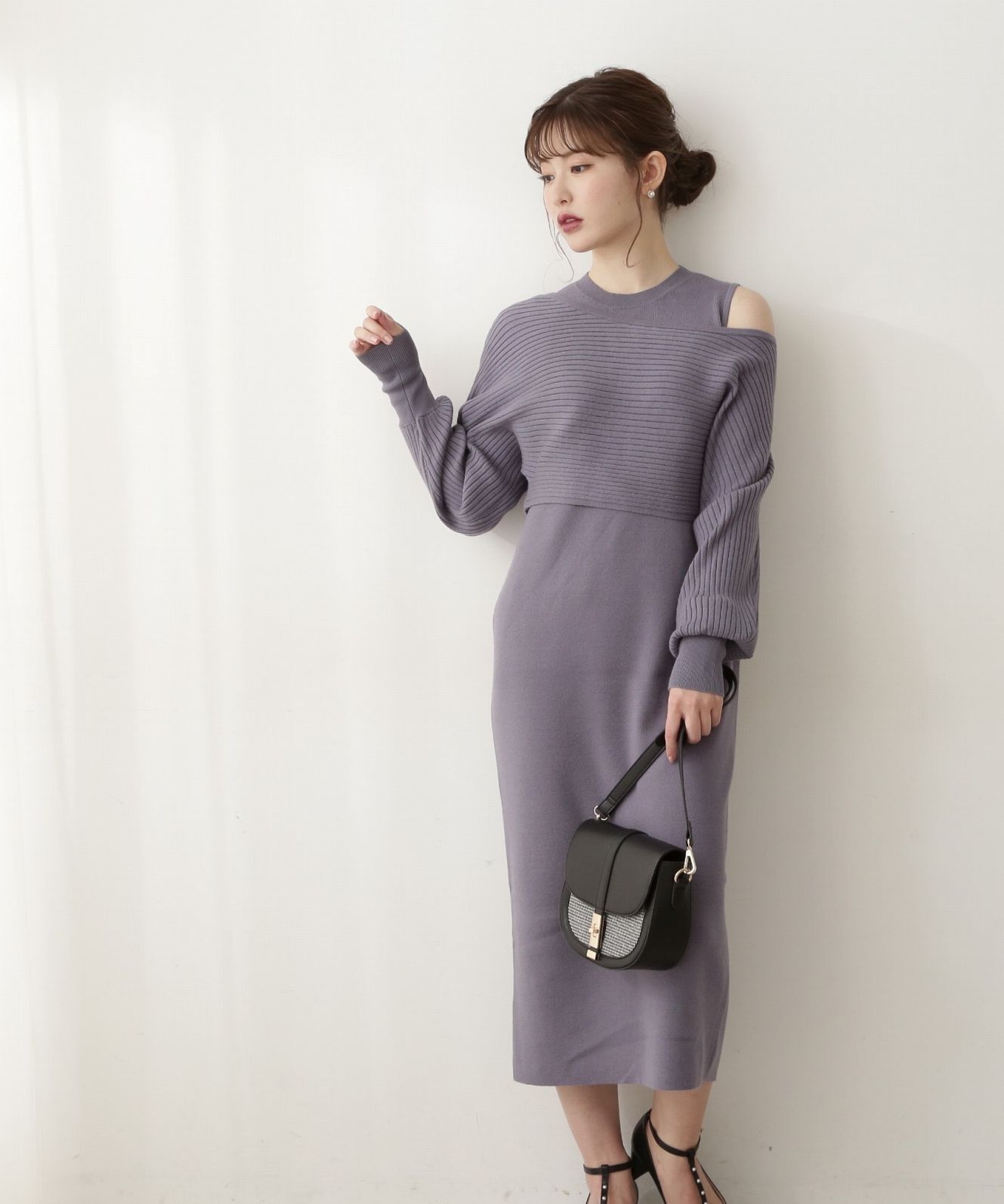 PROPORTION BODY DRESSING「ナローレイヤードニットワンピース」|ワンピース|