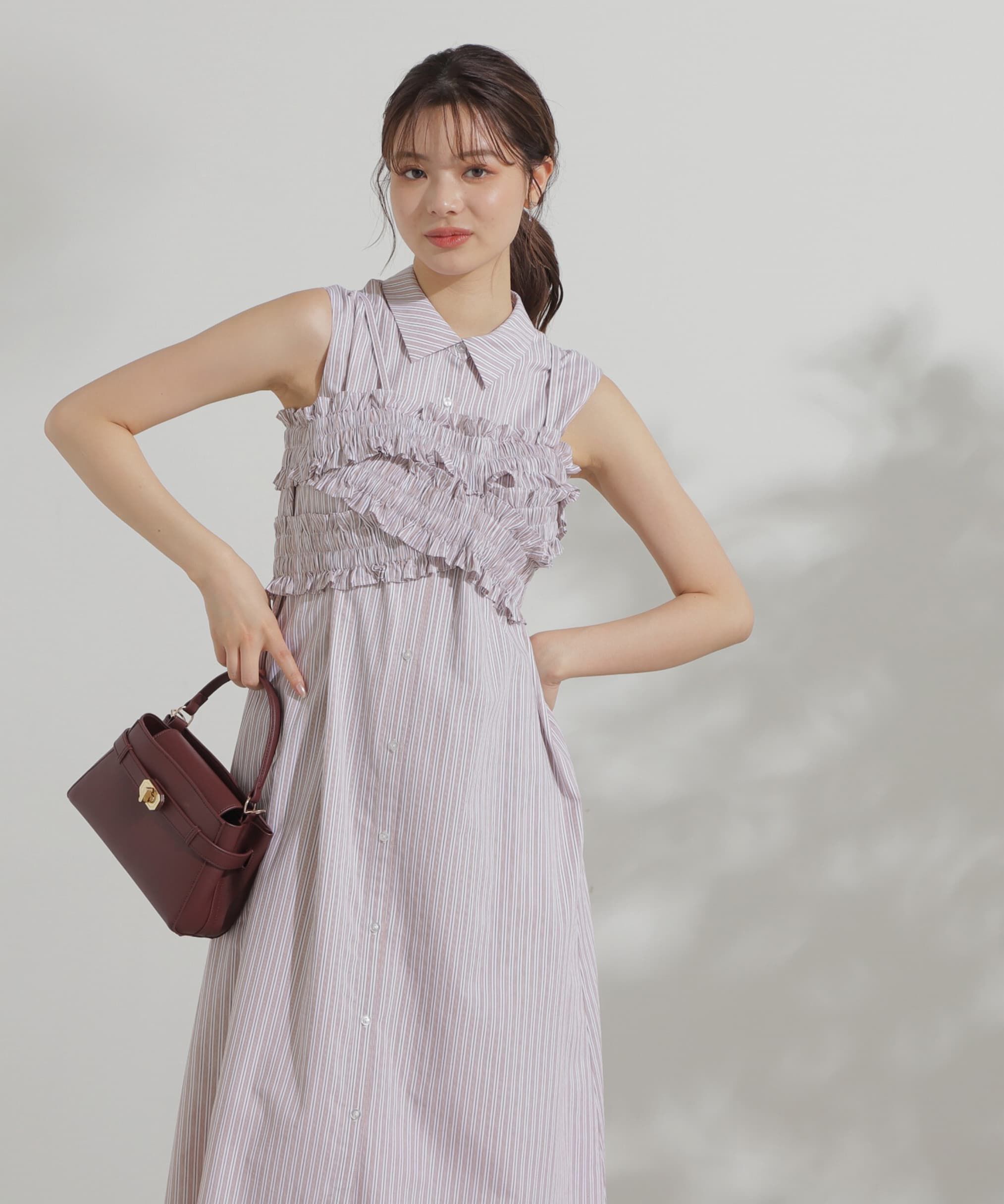 PROPORTION BODY DRESSING「ギャザービスチェシャツワンピース」|ワンピース|