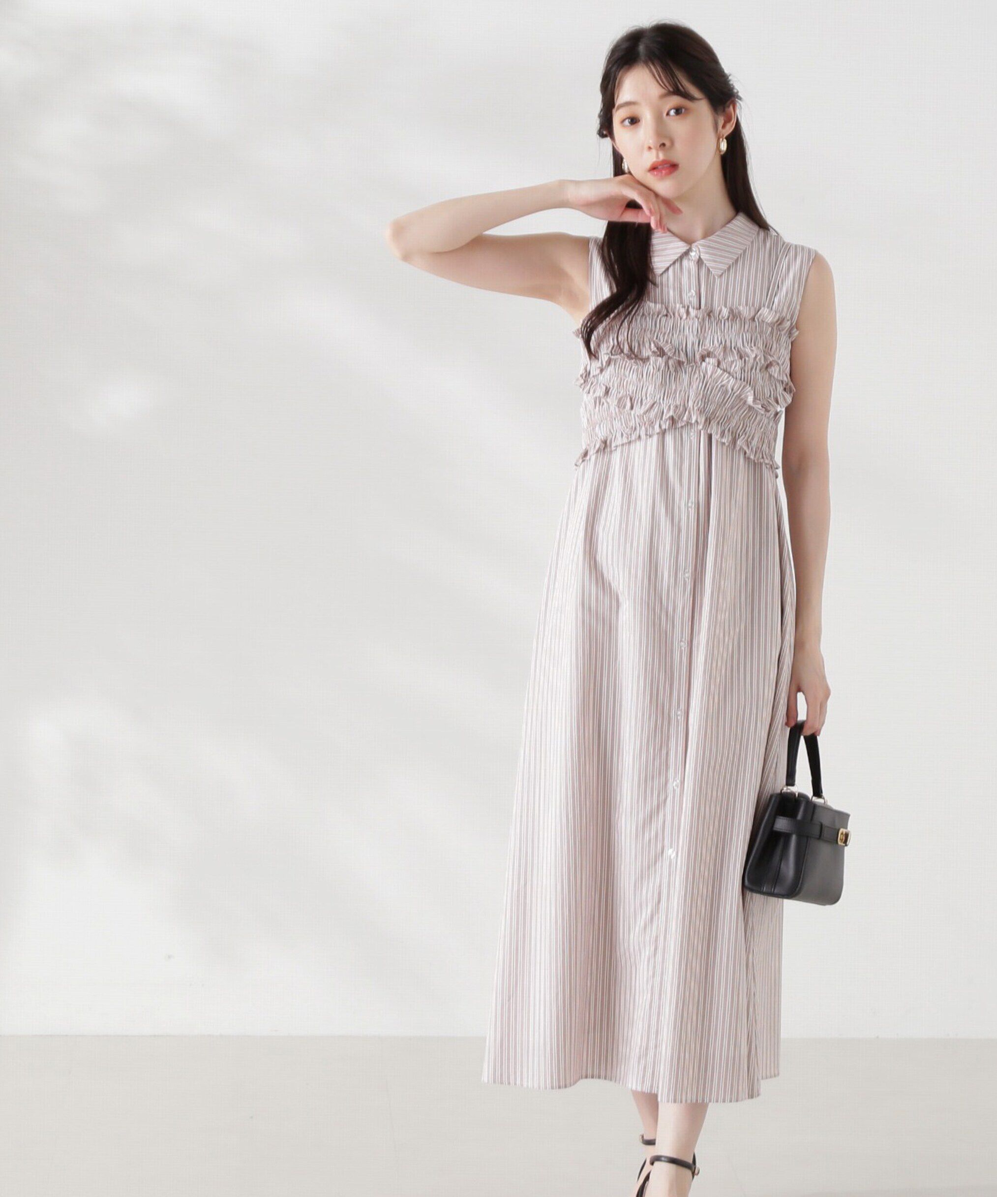 PROPORTION BODY DRESSING「ギャザービスチェシャツワンピース」|ワンピース|