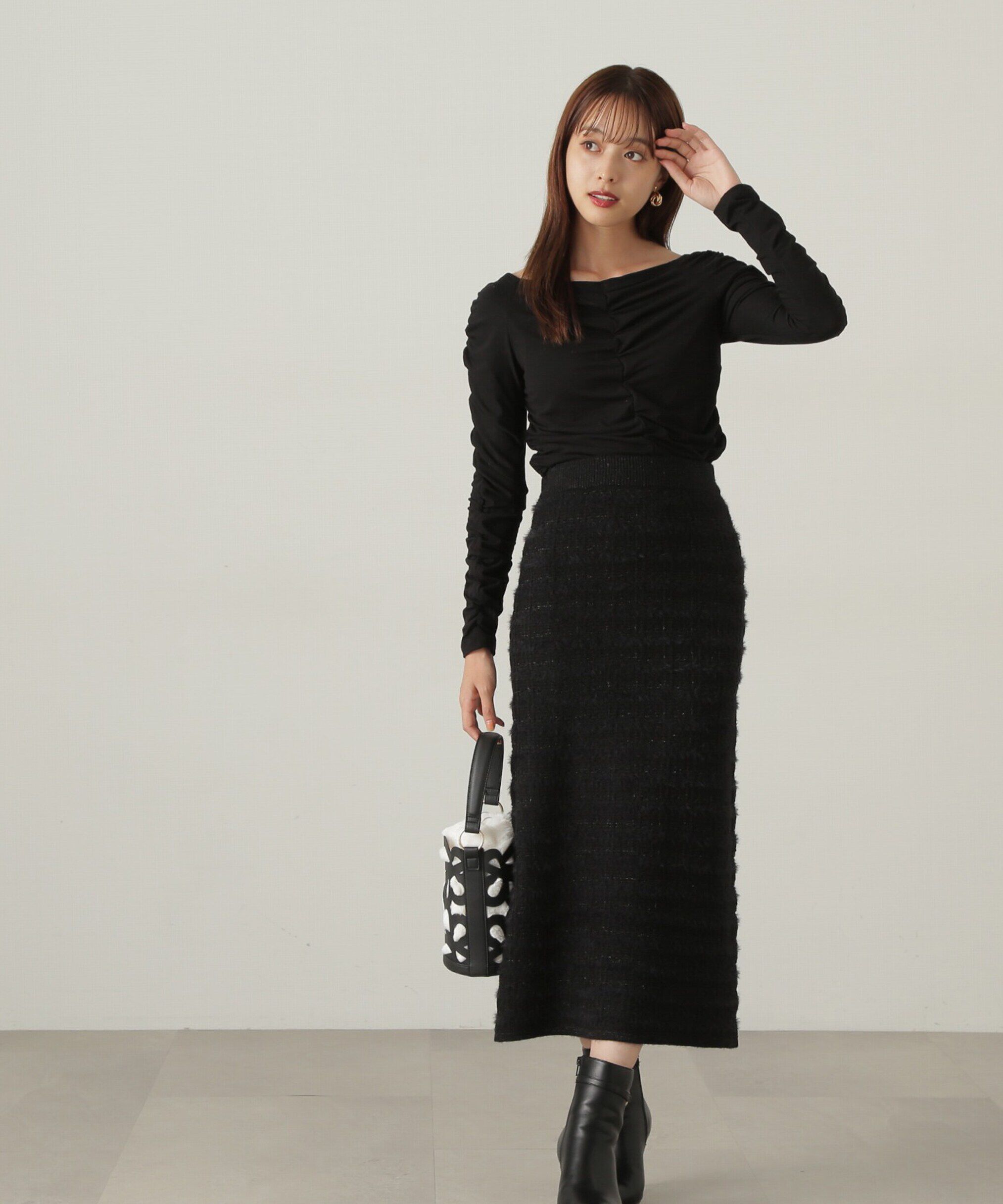 PROPORTION BODY DRESSING「シャーリングロングT」|Tシャツ・カットソー|