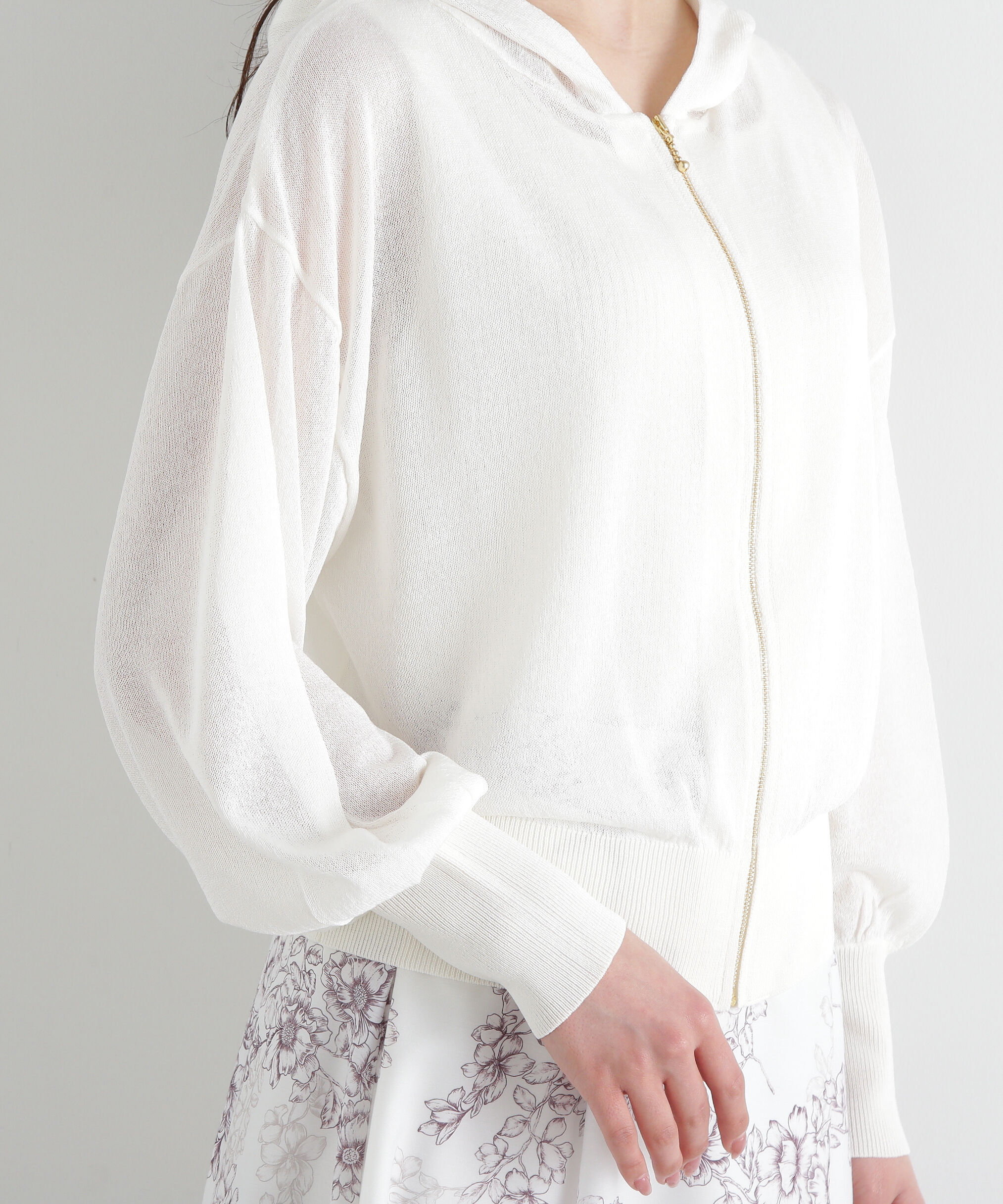 PROPORTION BODY DRESSING「シアーニットパーカーアンサンブル」|ニット・セーター|