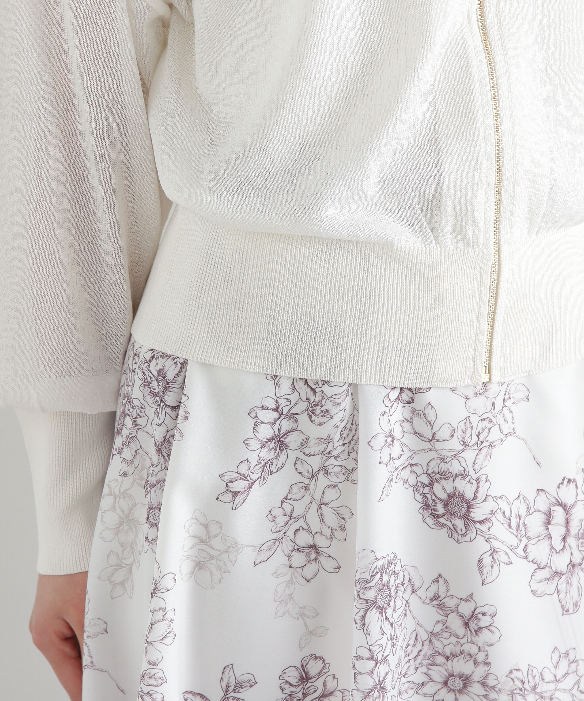 PROPORTION BODY DRESSING「シアーニットパーカーアンサンブル」|ニット・セーター|